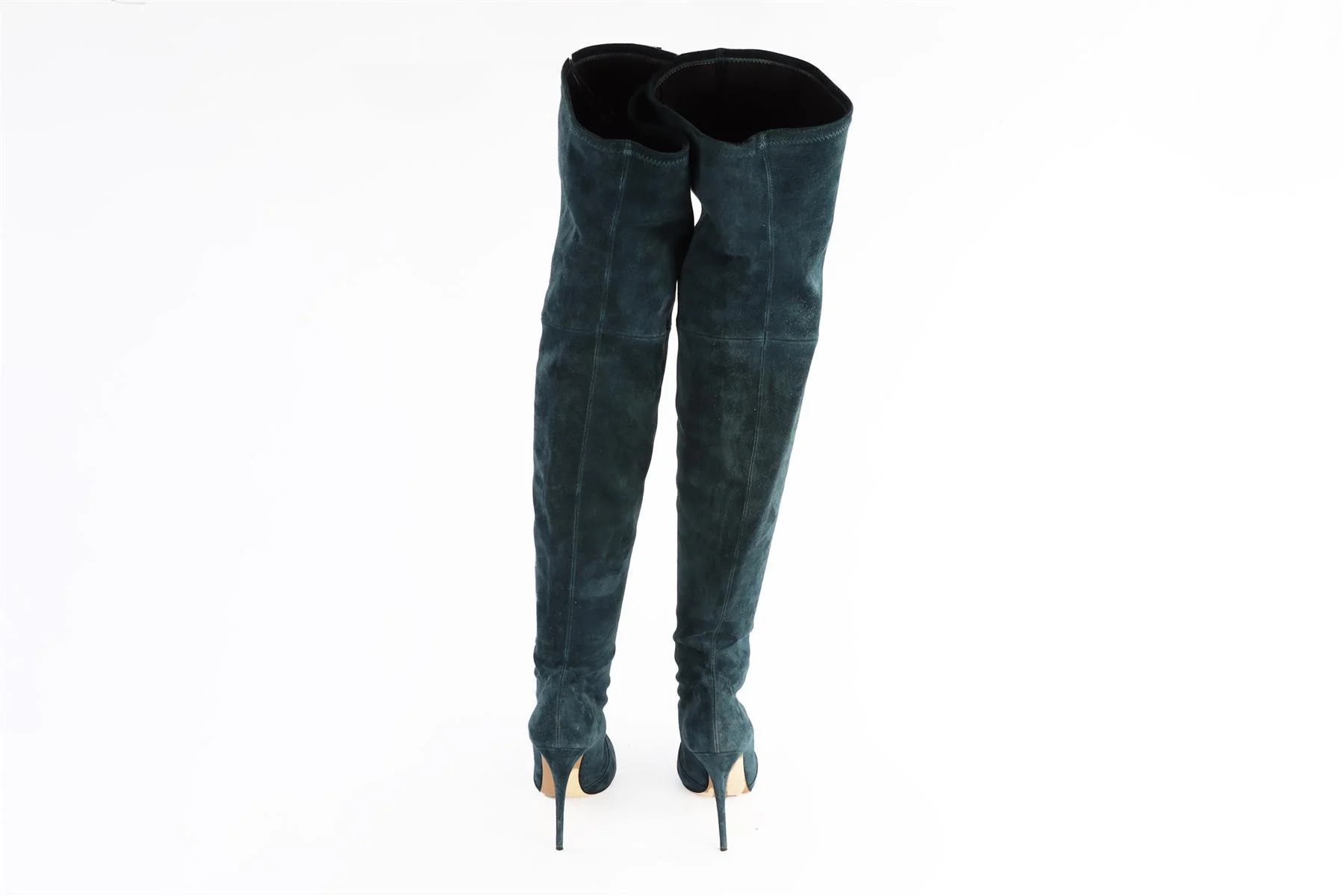 CASADEI BLUE SUEDE OVER THE KNEE BOOTS - Image 5