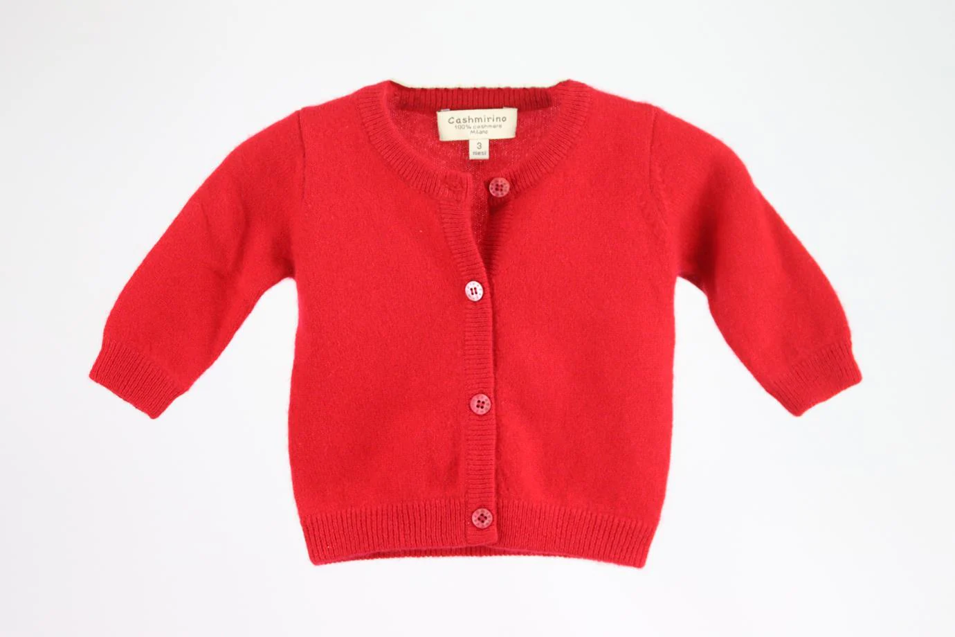 CASHMIRINO BABY UNISEX CASHMERE CARDIGAN 3 MONTHS - Image 2