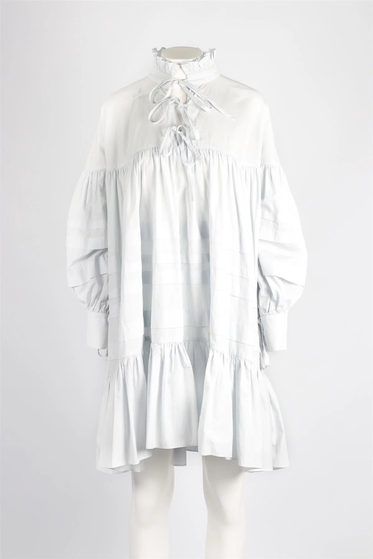 CECILIE BAHNSEN BLUE COTTON MINI DRESS UK 8 US 4 - Image 2