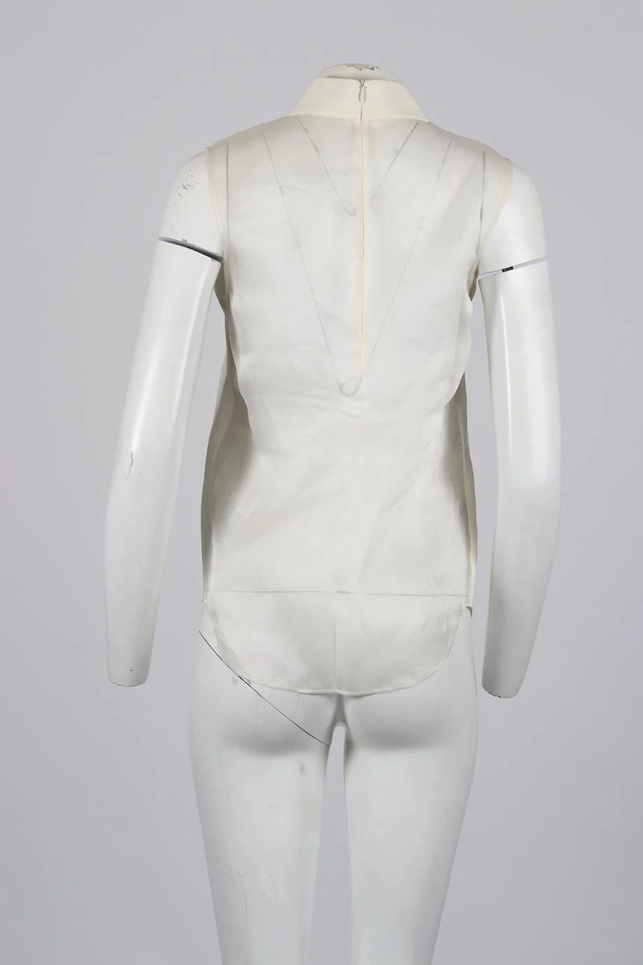 CEDRIC CHARLIER COTTON AND SILK BLEND BLOUSE IT 40 UK 8 - Image 4