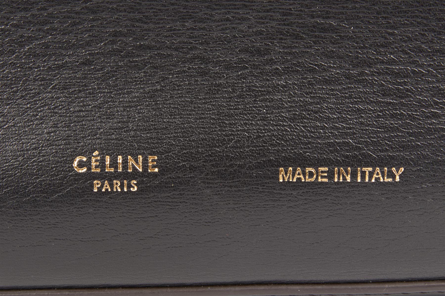 CELINE BLACK CURVE LEATHER CLUTCH - Image 8