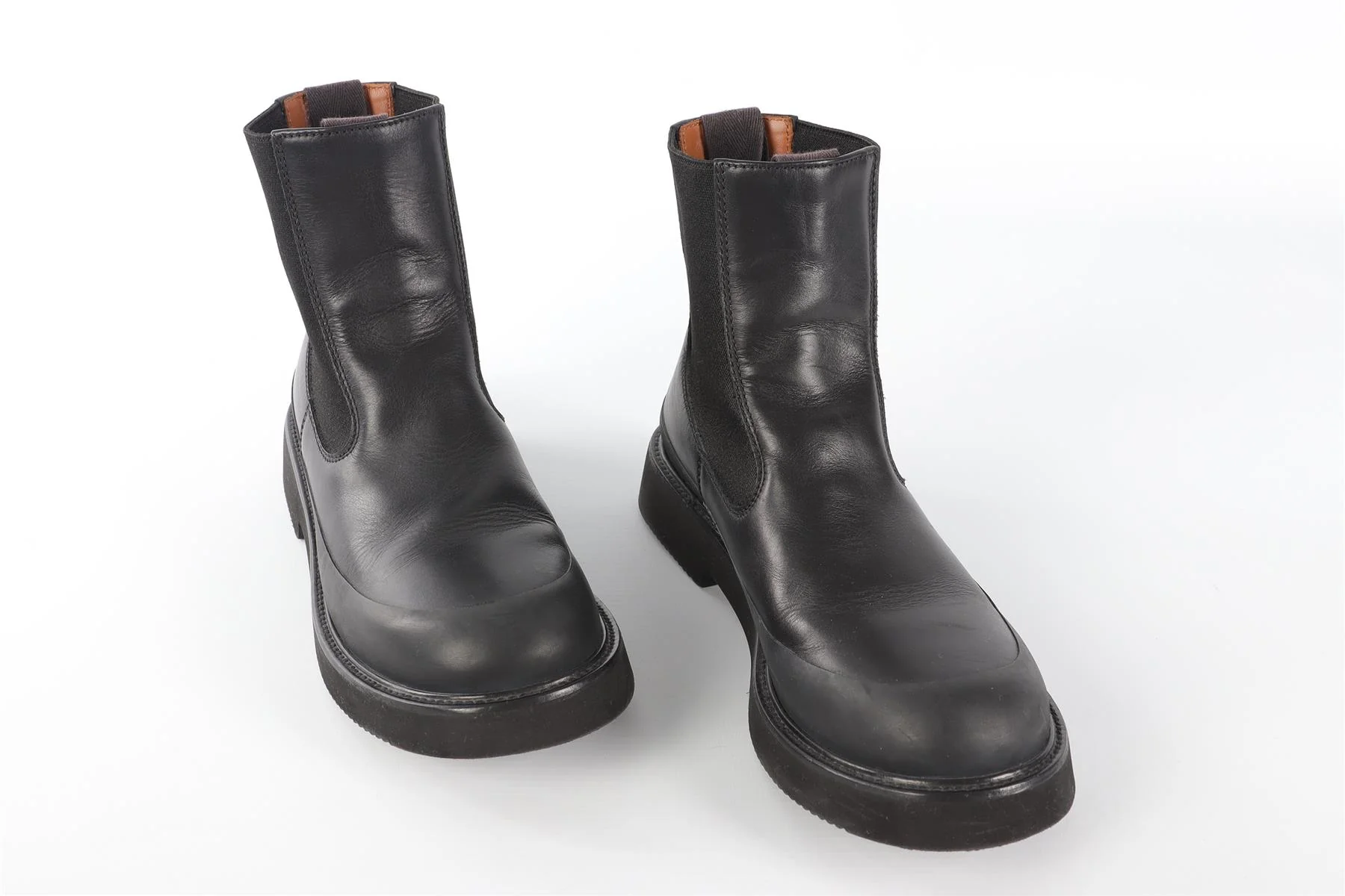 CELINE BLACK LEATHER ANKLE BOOTS EU 38.5 UK 5.5 US 8.5 - Image 4