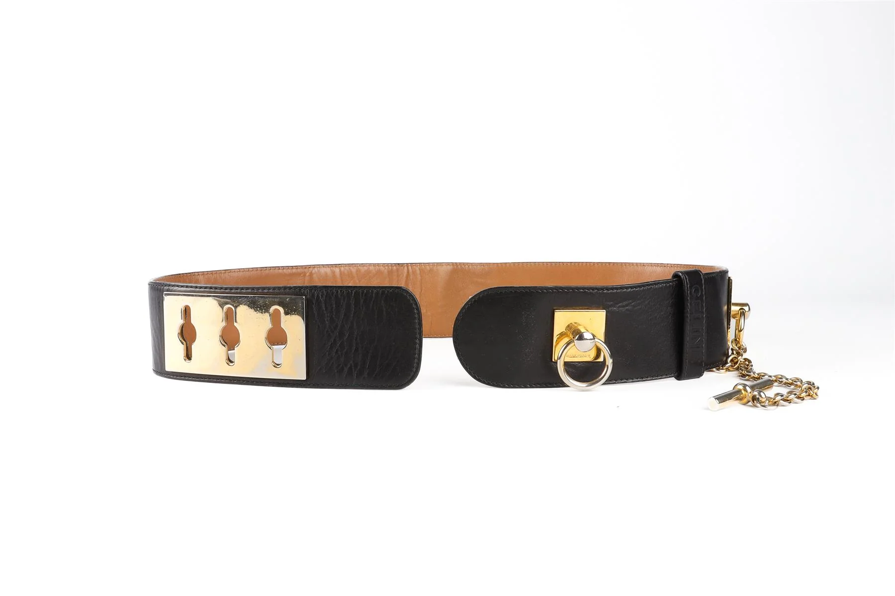 CELINE BLACK LEATHER BELT - Image 5