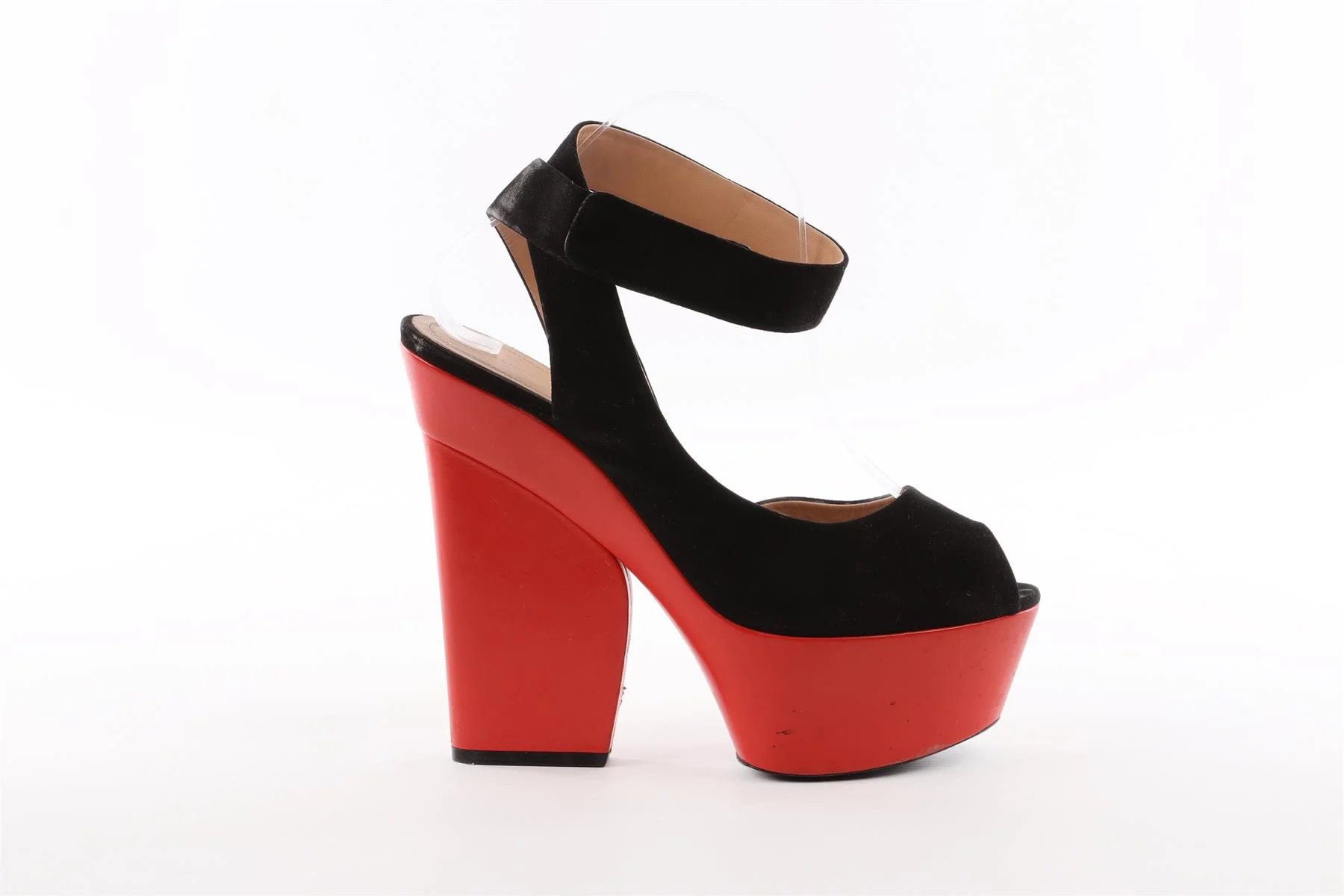 CELINE BLACK SUEDE PLATFORM SANDALS EU 40 UK 7 US 10 - Image 2