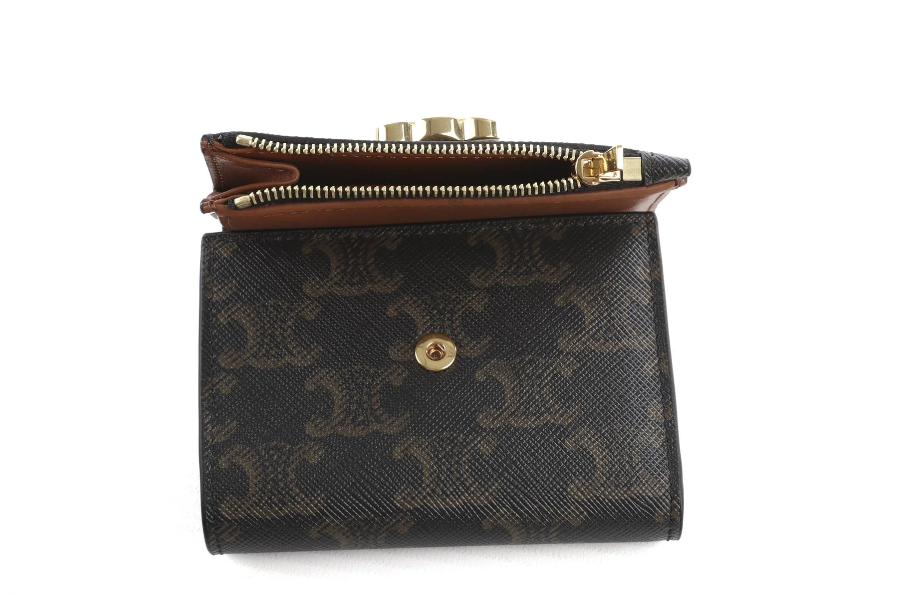 Celine Black Triomphe Canvas Wallet - Image 10