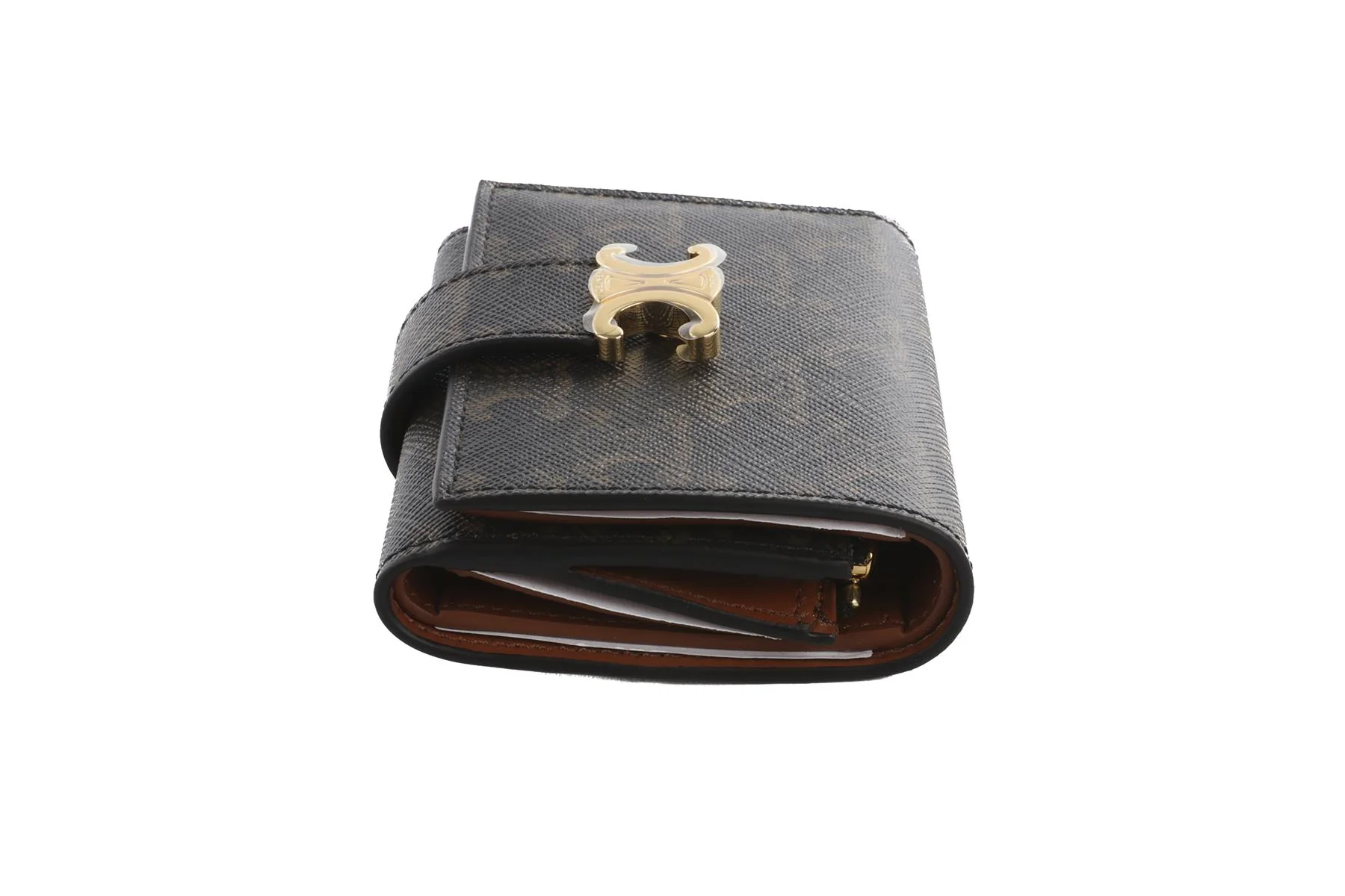 Celine Black Triomphe Canvas Wallet - Image 4
