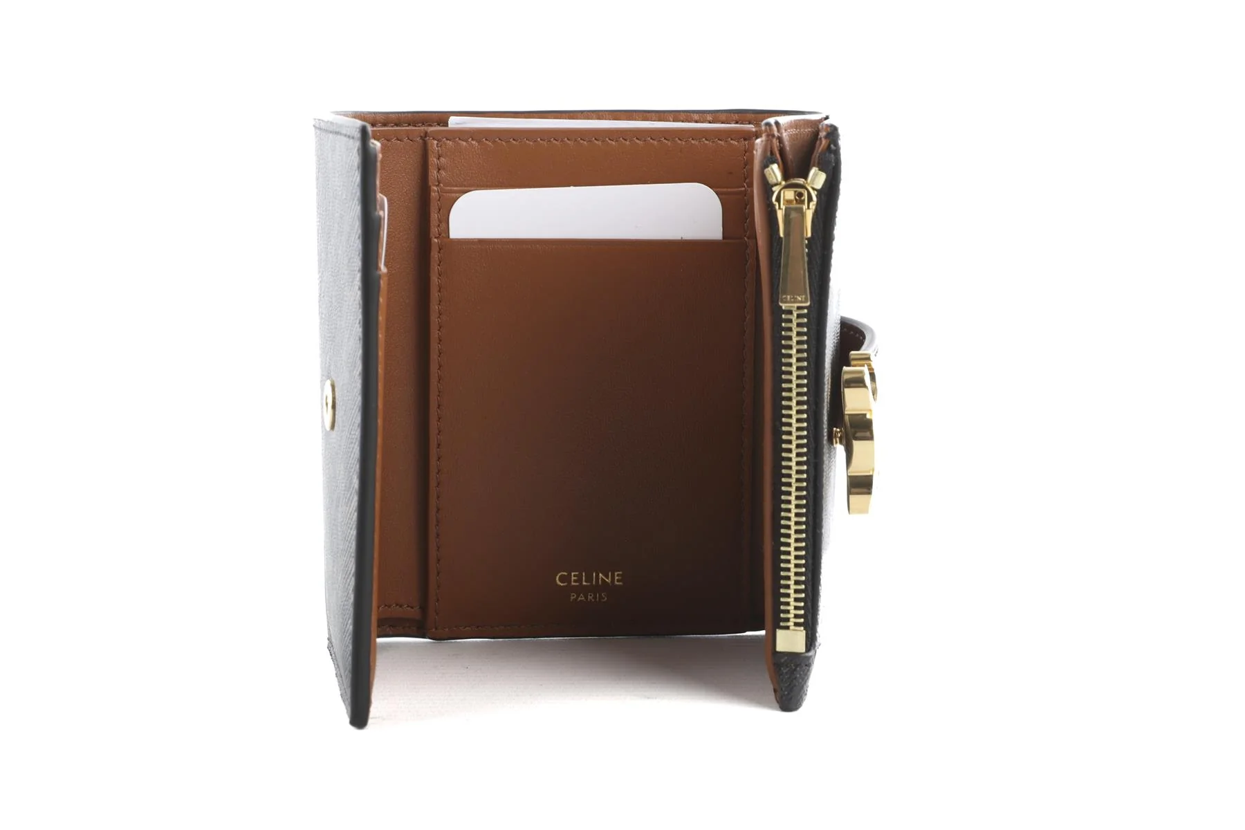 Celine Black Triomphe Canvas Wallet - Image 9