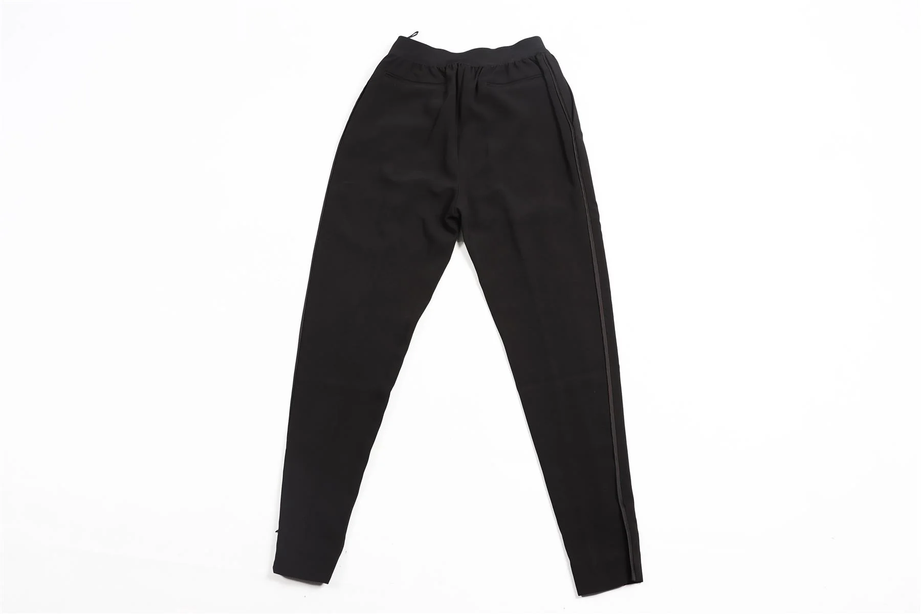 CELINE BLACK WOVEN SLIM LEG PANTS FR 36 UK 8 - Image 4