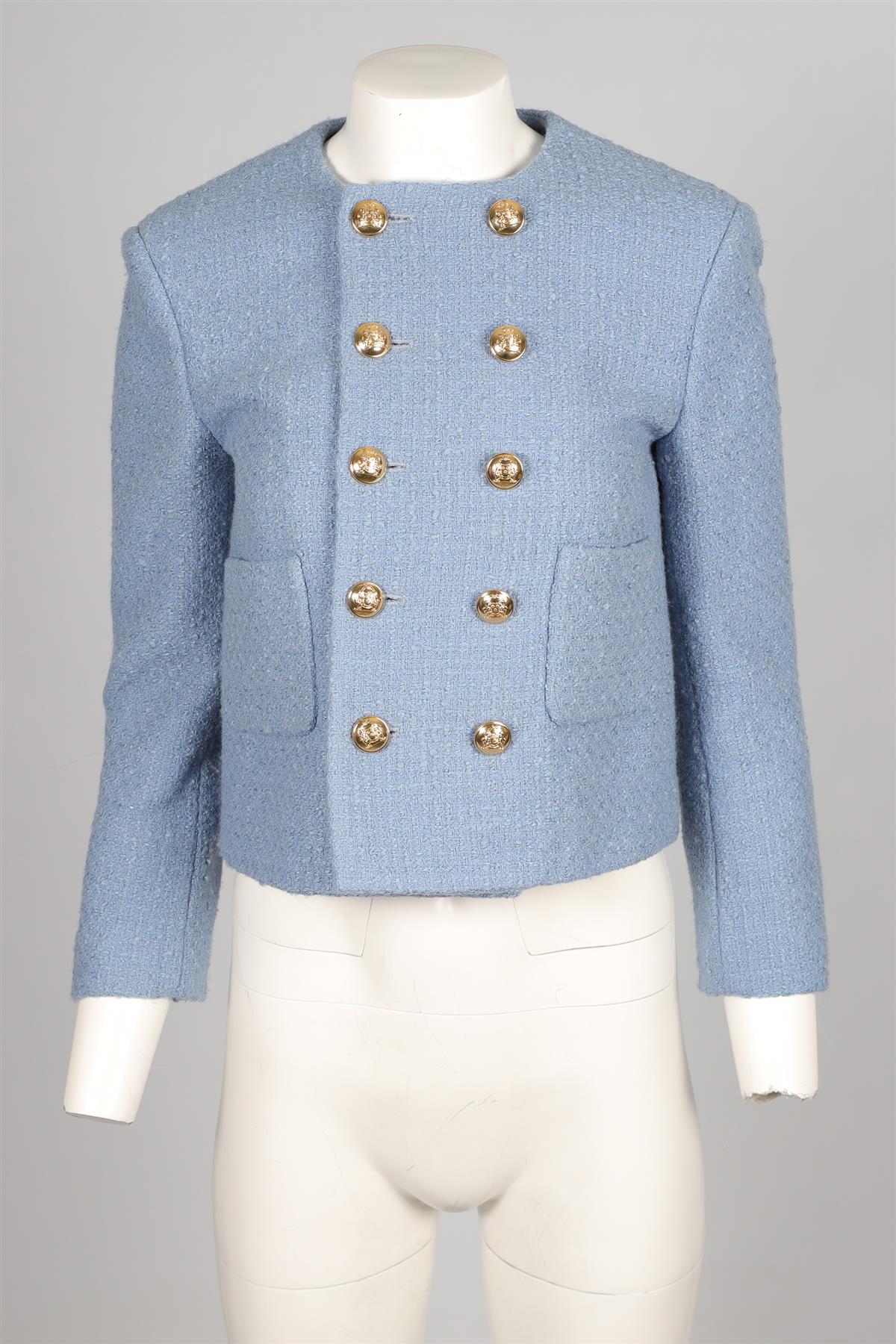 CELINE BLUE 2022 WOOL JACKET FR 36 UK 8 - Image 2
