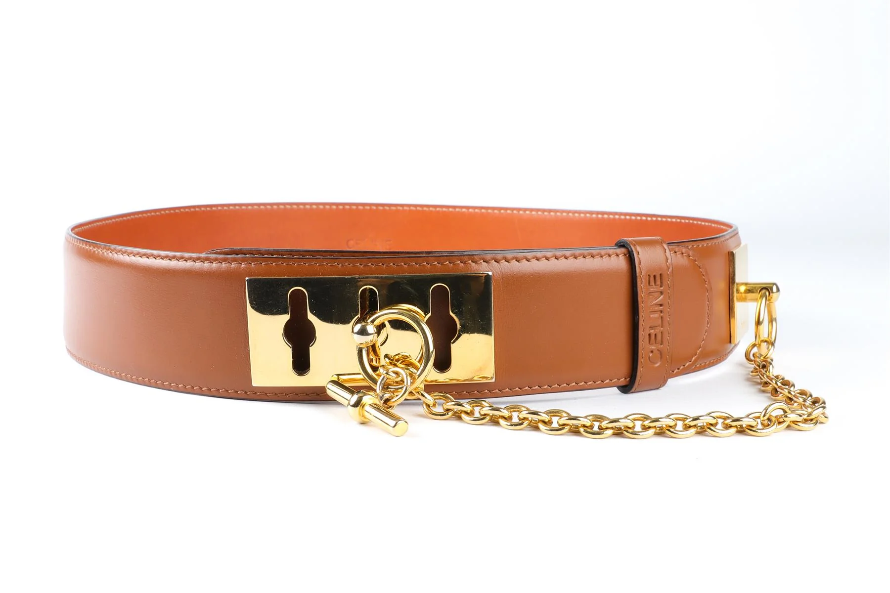 CELINE BROWN LEATHER BELT - Image 2