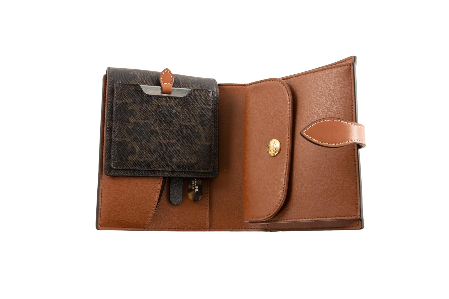CELINE BROWN TRIOMPH CANVAS TRAVEL KIT ONE SIZE - Image 4
