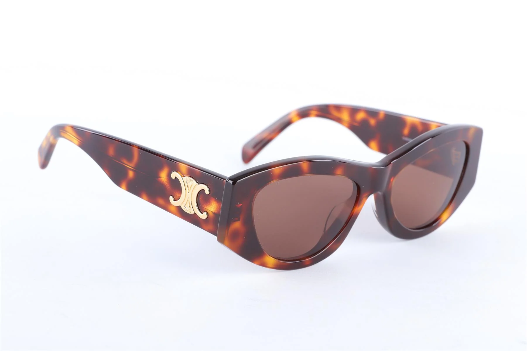 CELINE BROWN TRIOMPHE ACETATE SUNGLASSES - Image 2
