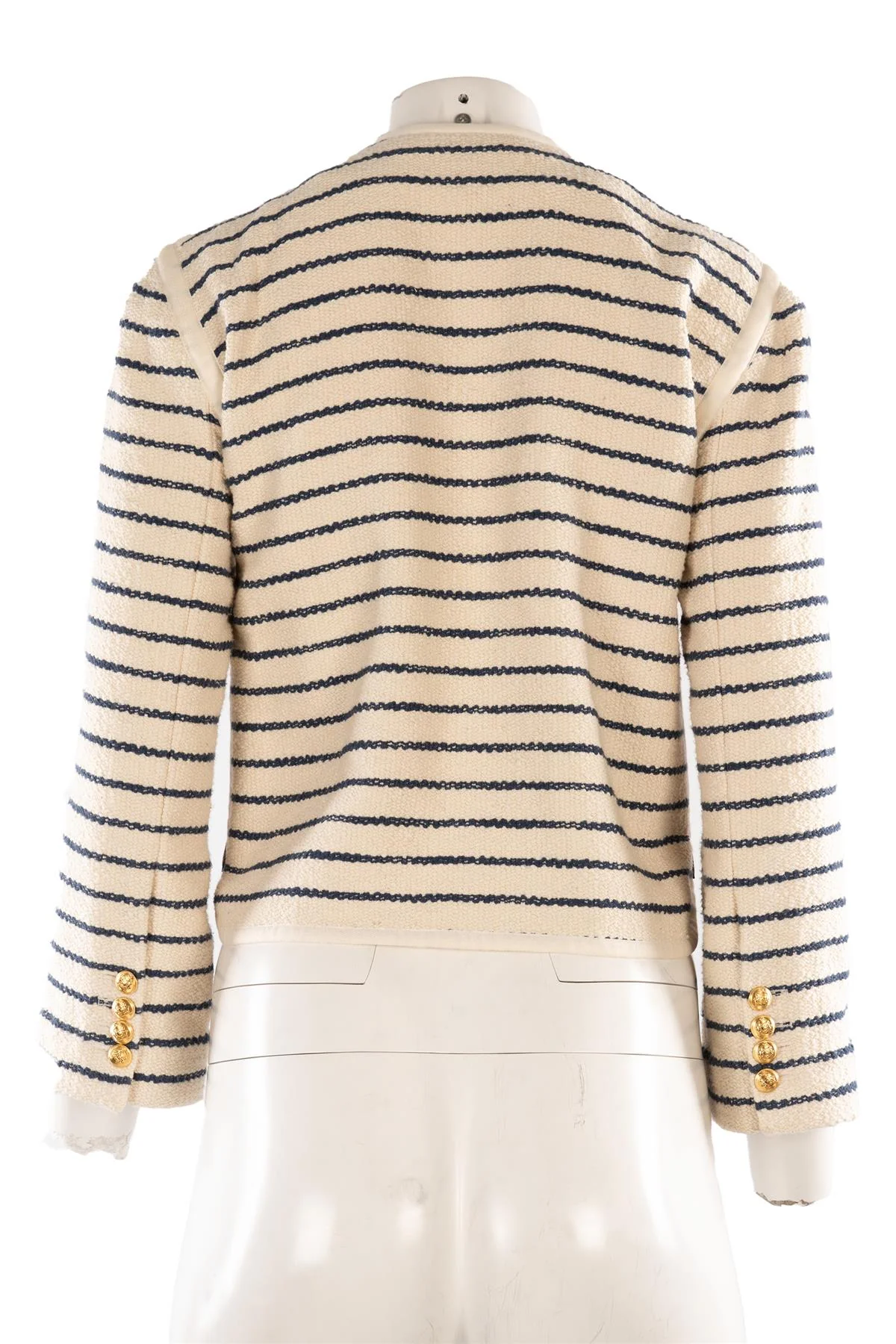 CELINE CREAM COTTON JACKET FR 34 UK 6 - Image 4