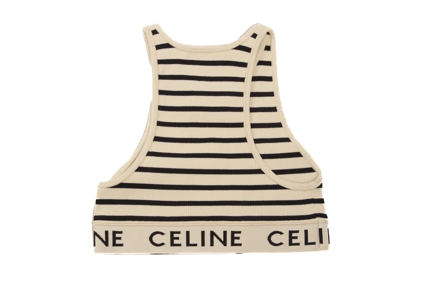 CELINE CREAM KNIT CROP TOP SMALL - Image 4