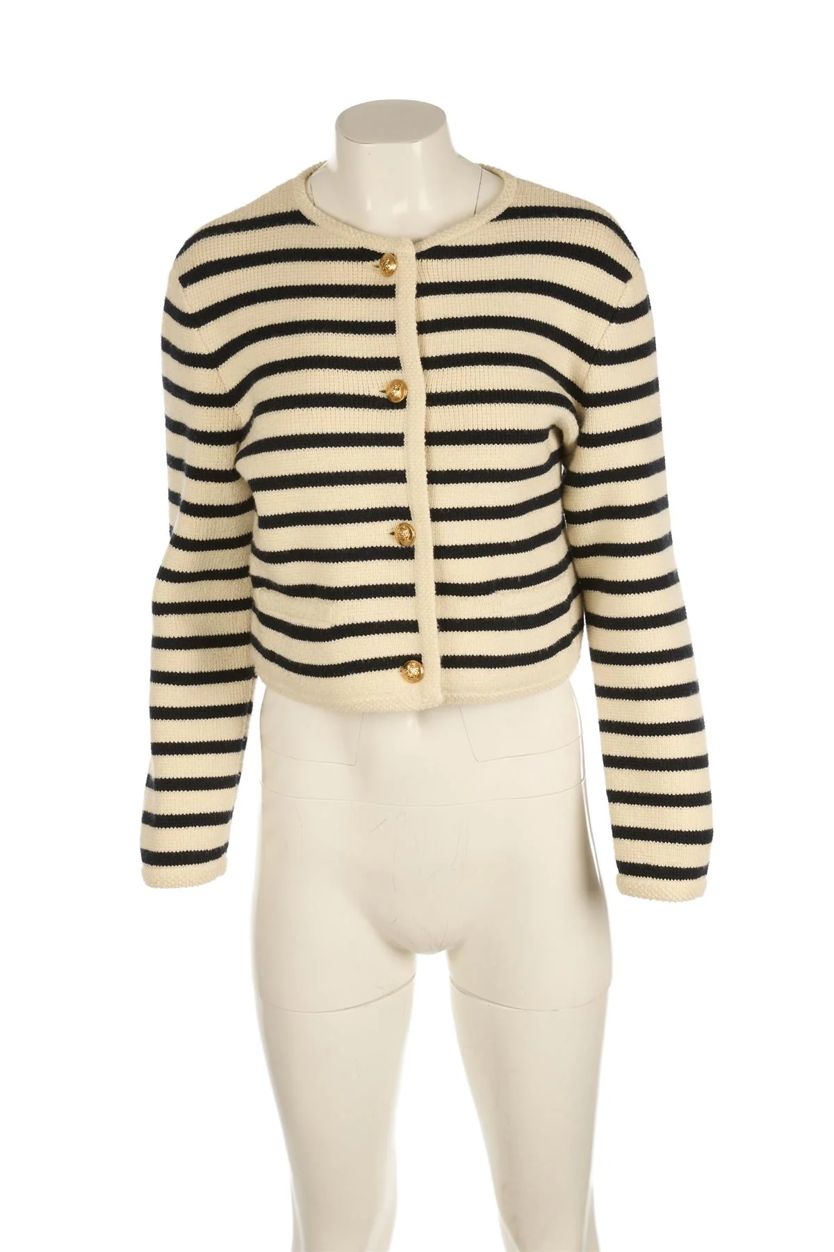CELINE CREAM WOOL CARDIGAN SMALL - Image 2