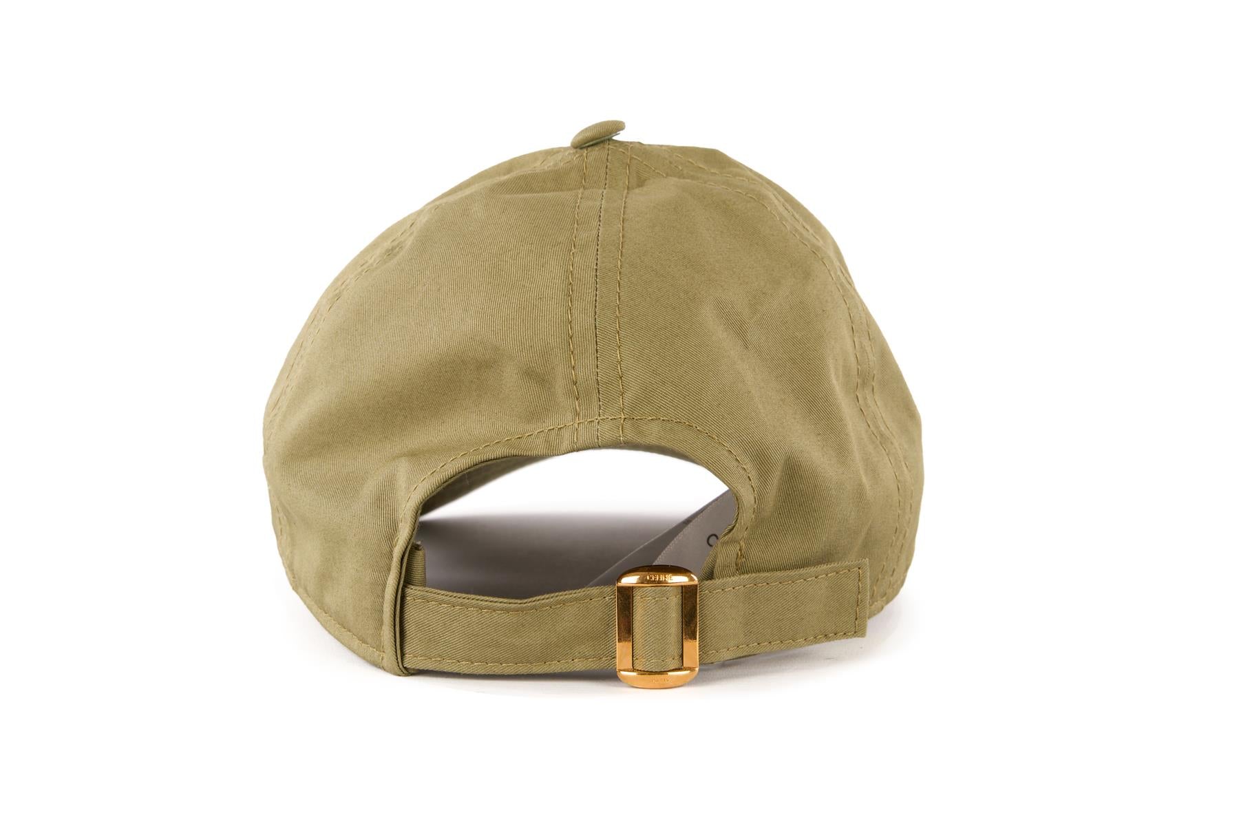 CELINE GREEN COTTON BASEBALL CAP SMALL - Image 5