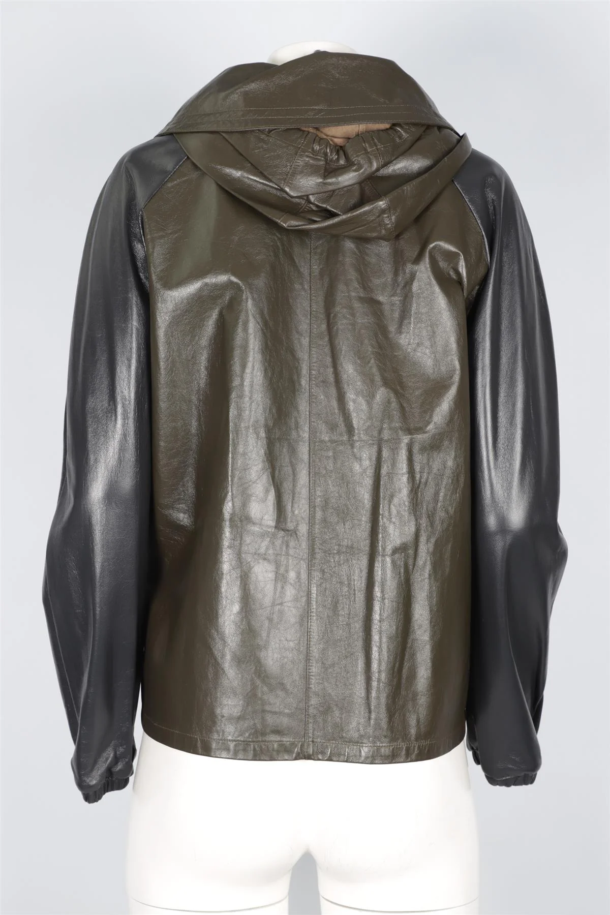 CELINE GREEN LEATHER JACKET FR 38 UK 10 - Image 4