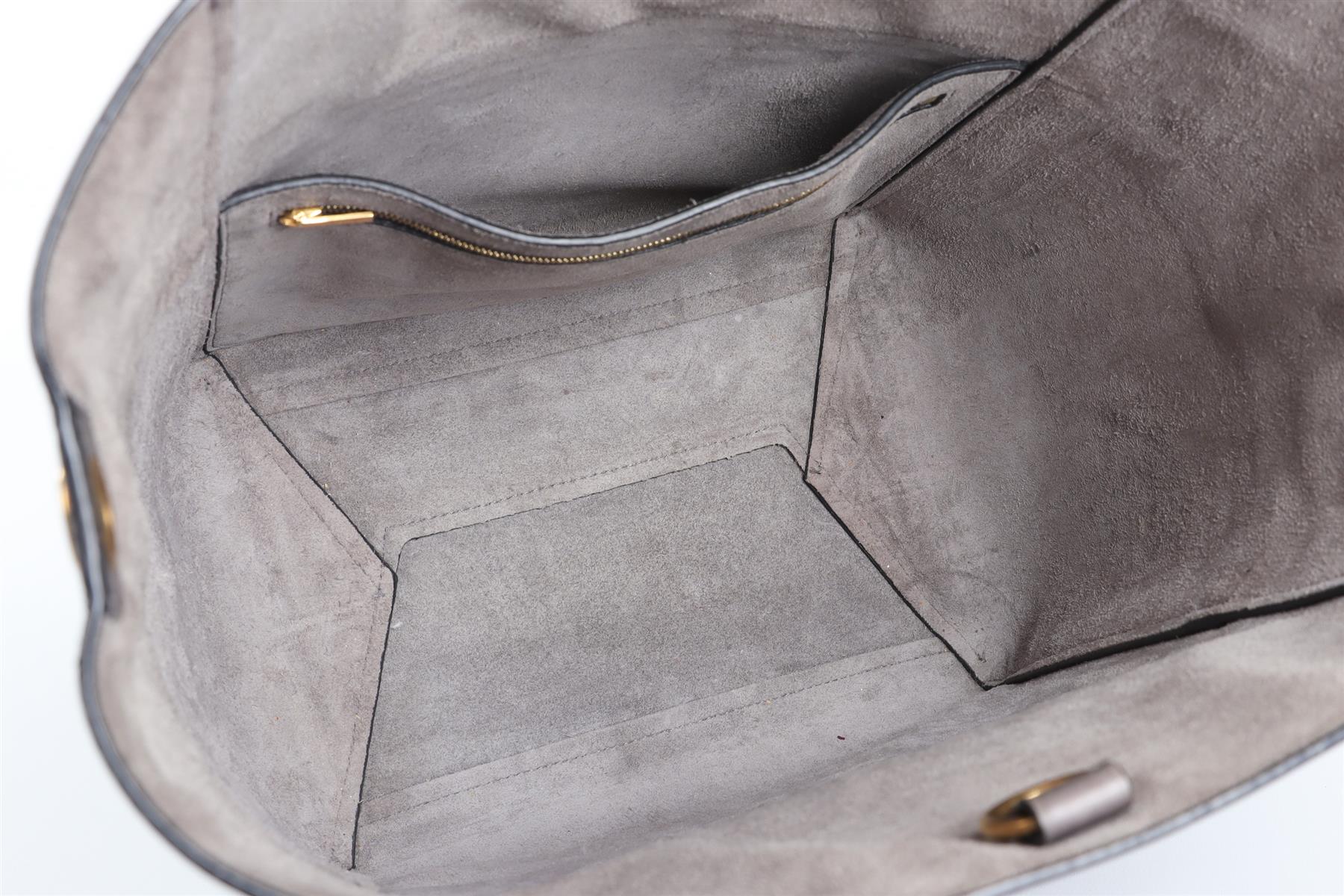 CELINE GREY SANGLE LEATHER SHOULDER BAG - Image 10