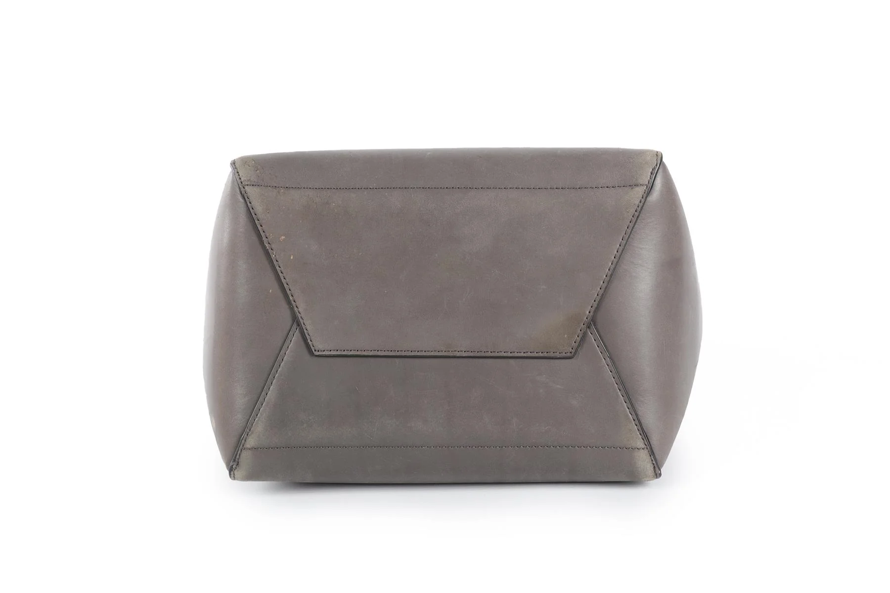 CELINE GREY SANGLE LEATHER SHOULDER BAG - Image 7