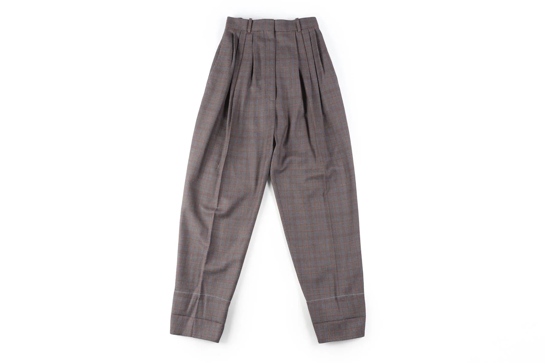 CELINE GREY WOOL STRAIGHT LEG PANTS FR 36 UK 8 - Image 2