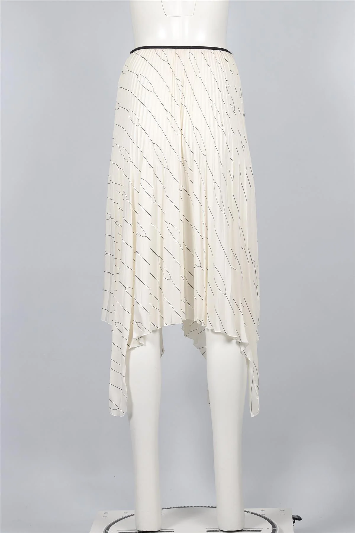 CELINE IVORY SILK MIDI SKIRT FR 36 UK 8 - Image 4