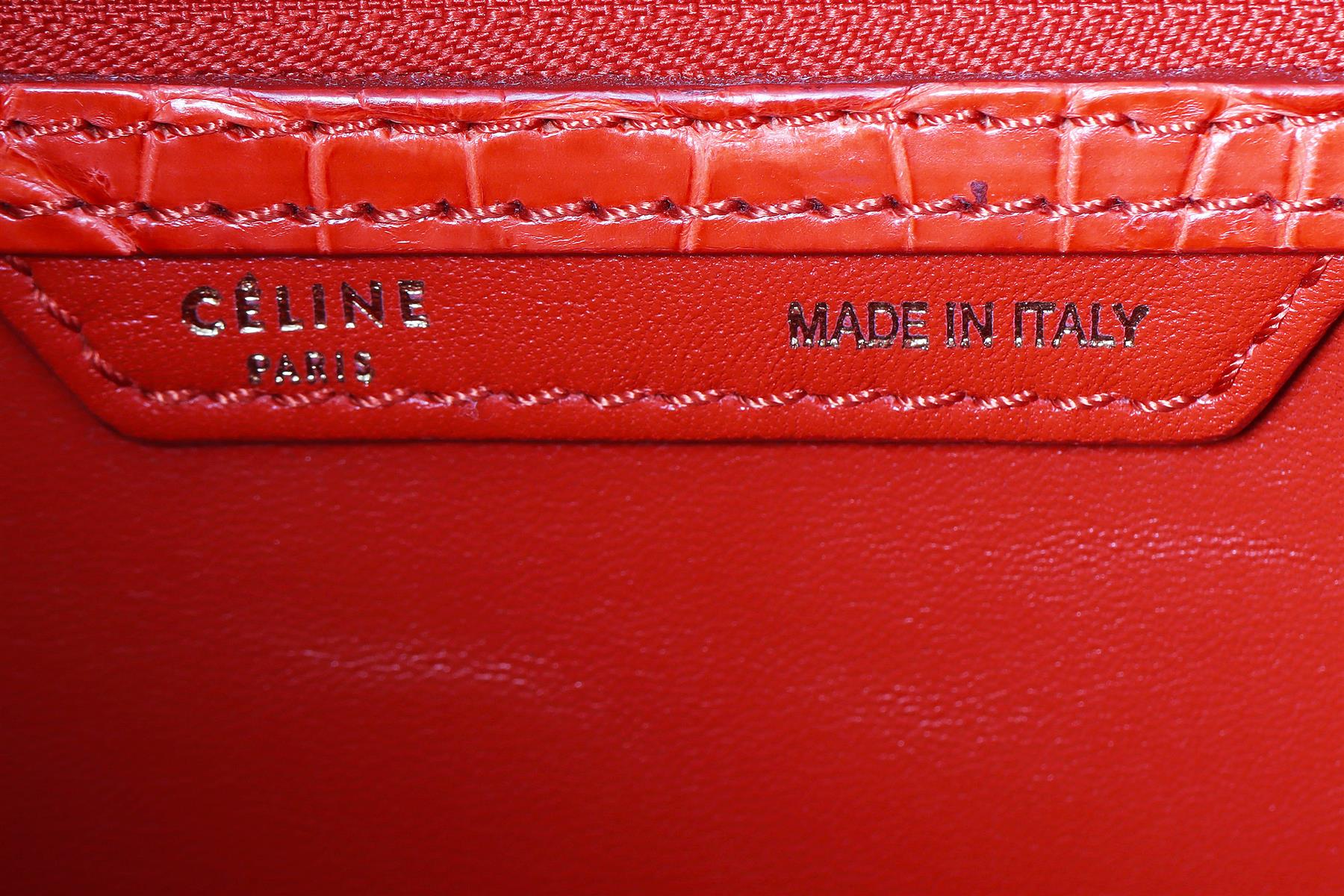 CELINE LUGGAGE MINI POROSUS CROCODILE TOTE BAG - Image 10