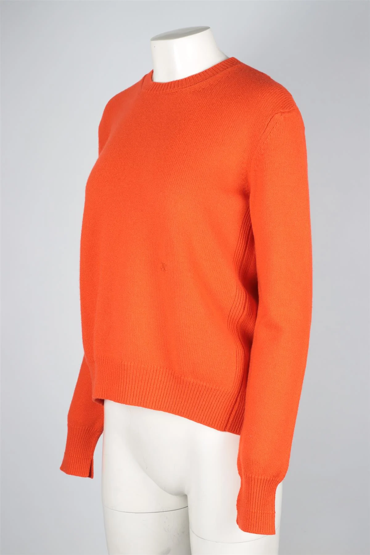 CELINE ORANGE TRIOMPHE CASHMERE SWEATER SMALL - Image 3
