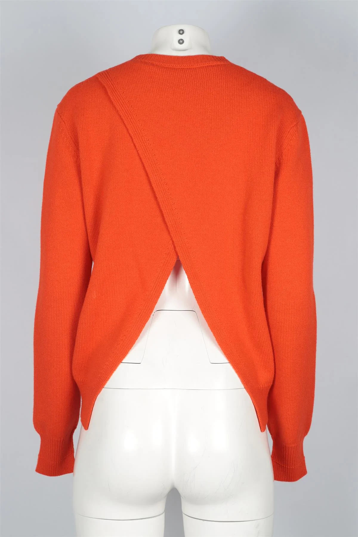 CELINE ORANGE TRIOMPHE CASHMERE SWEATER SMALL - Image 4