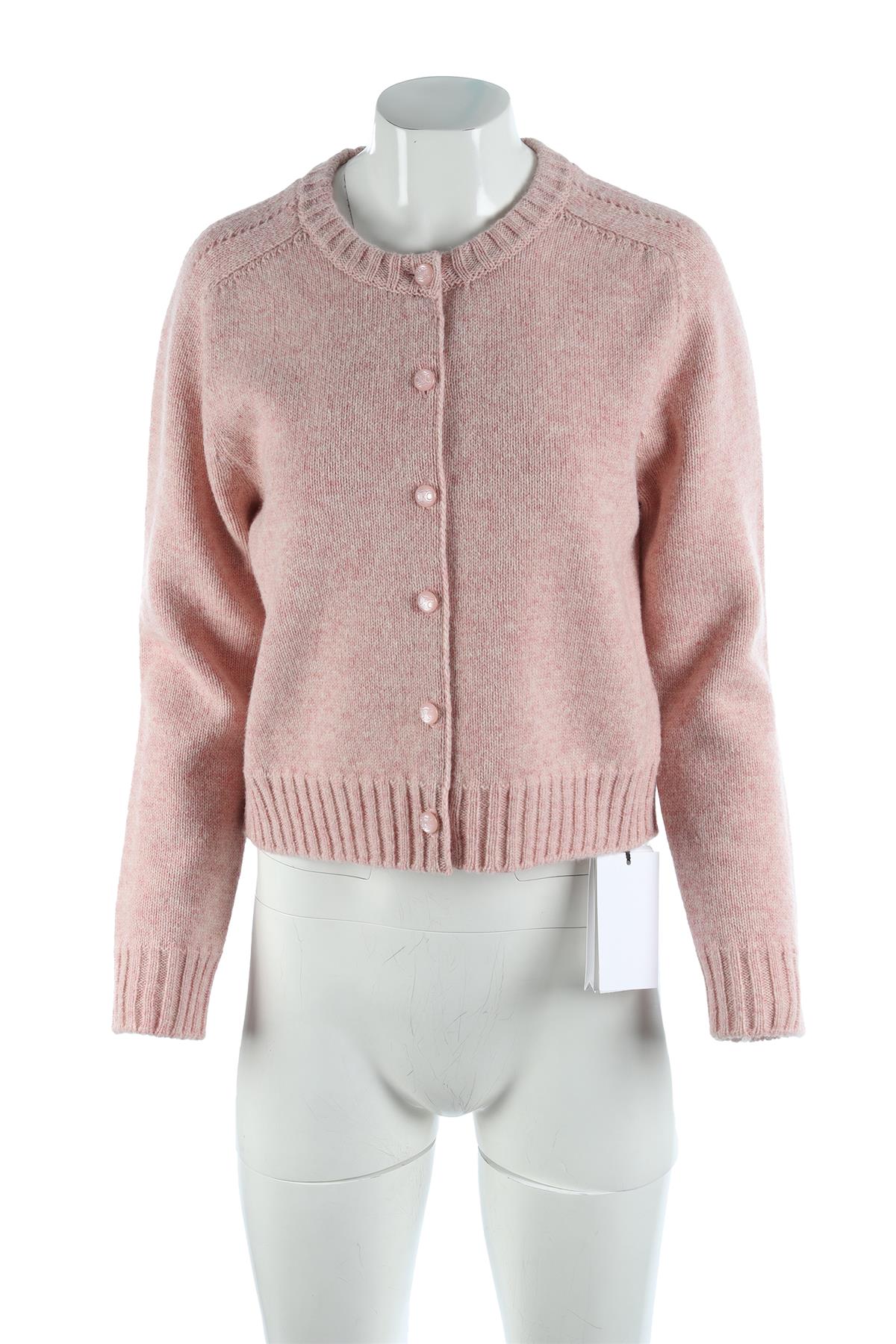CELINE PINK TRIOMPH WOOL CARDIGAN LARGE - Image 2