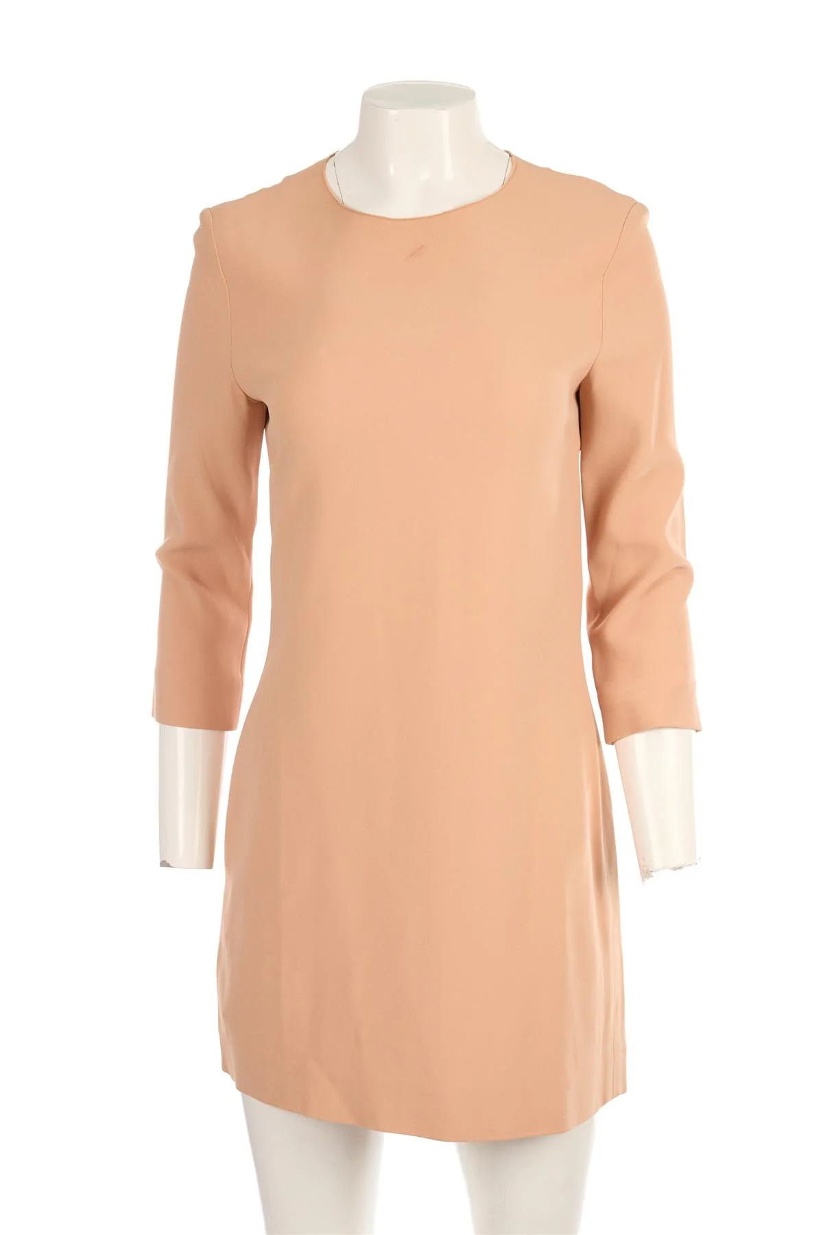 CELINE TAN CREPE MINI DRESS FR 40 UK 12 - Image 2