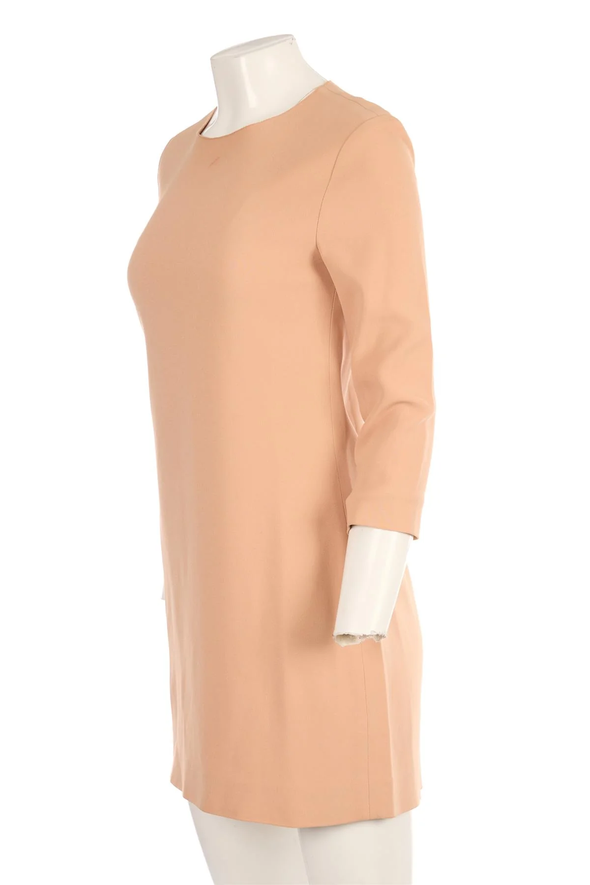 CELINE TAN CREPE MINI DRESS FR 40 UK 12 - Image 3