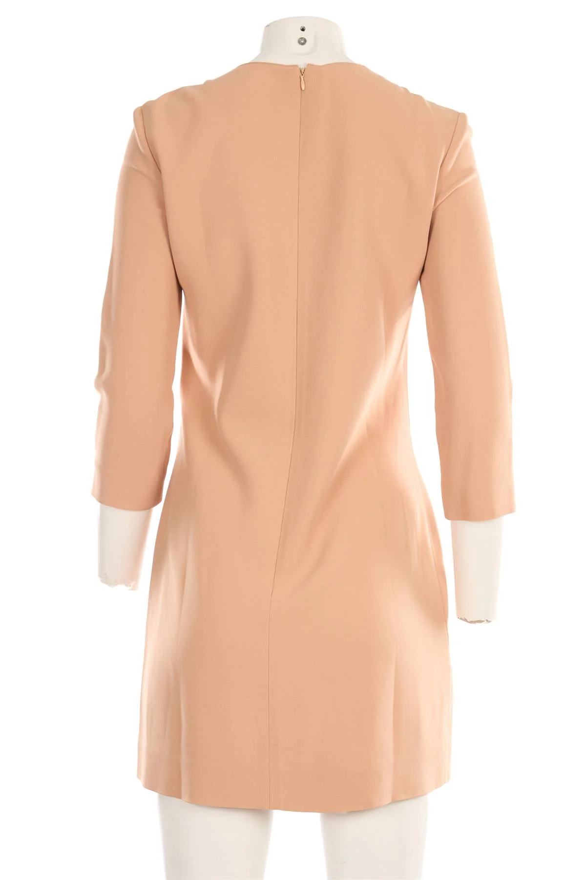 CELINE TAN CREPE MINI DRESS FR 40 UK 12 - Image 4