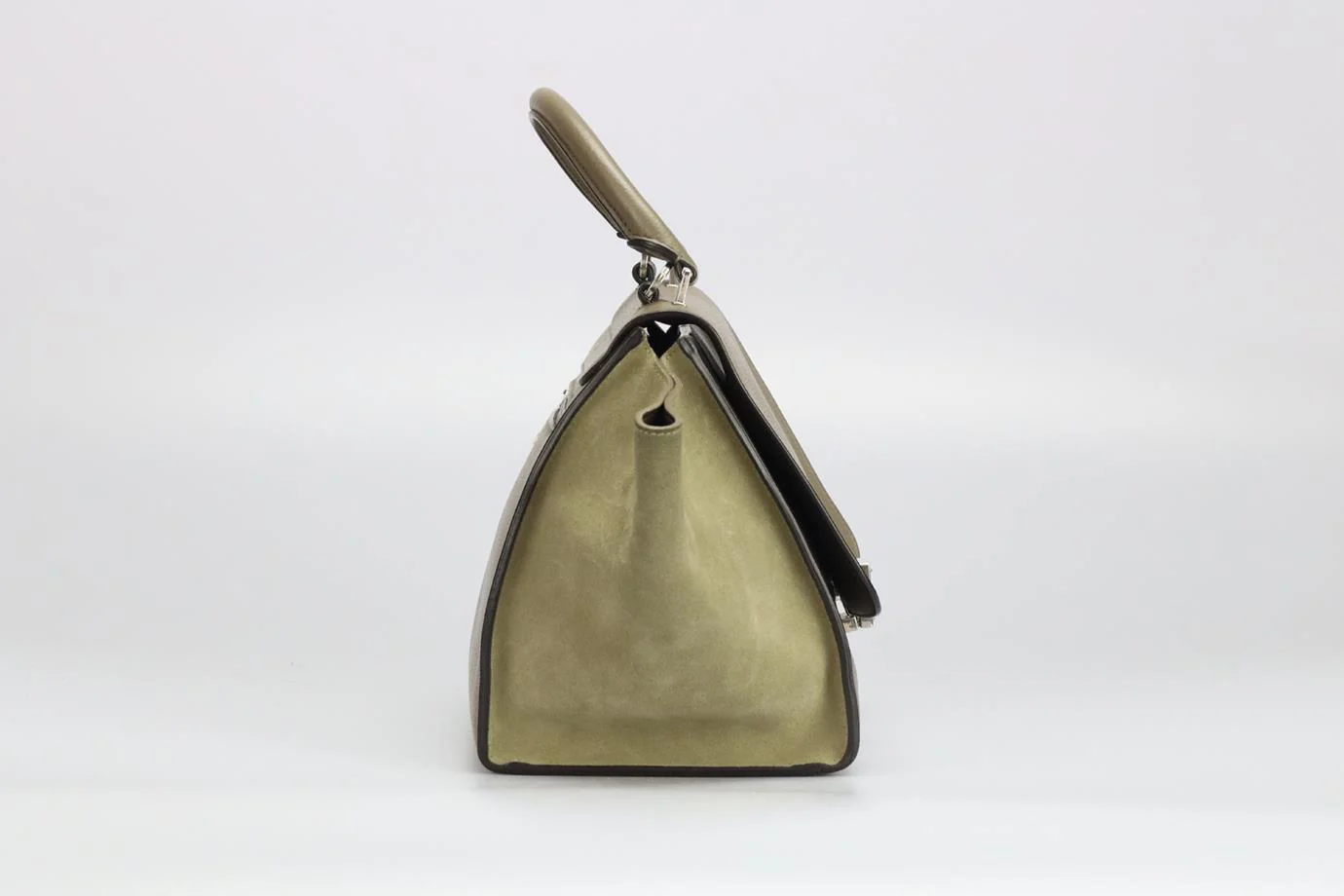 CELINE TRAPEZE SMALL SUEDE AND LEATHER TOTE BAG - Image 5