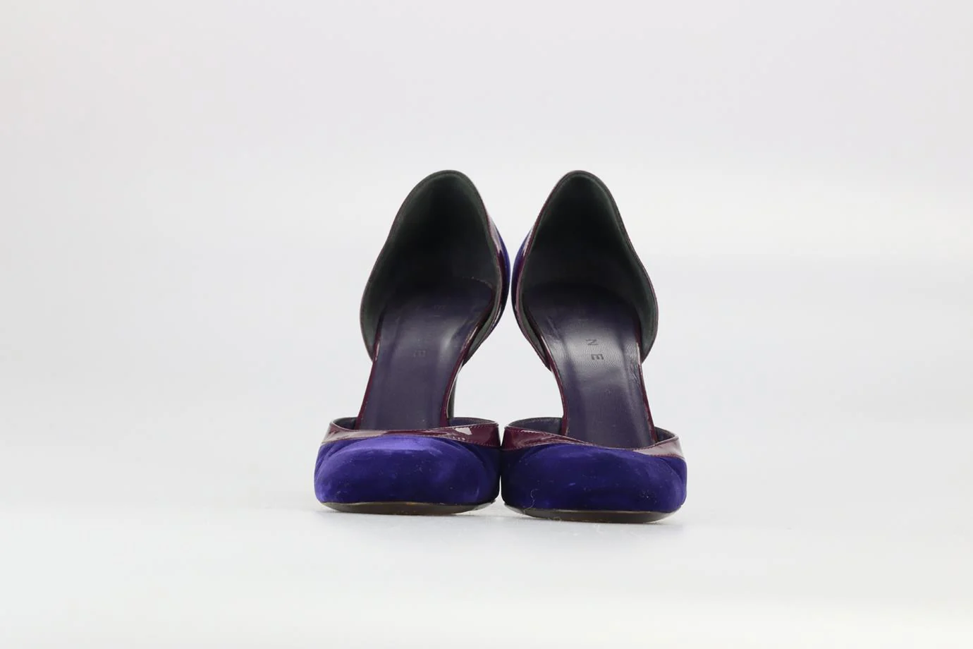 CELINE VELVET AND PATENT LEATHER PUMPS EU 39.5 UK 6.5 US 9.5 - Image 3
