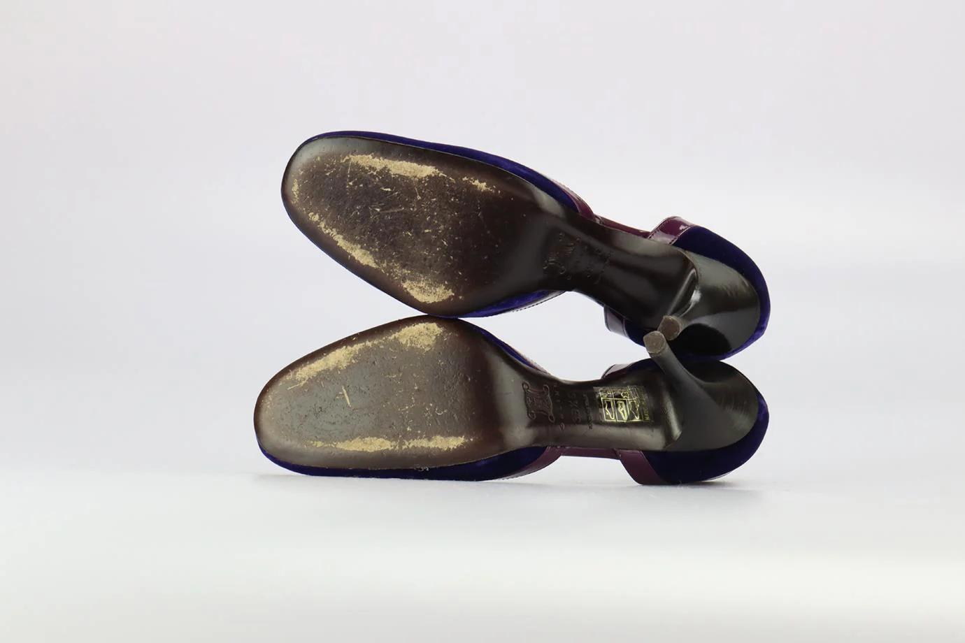 CELINE VELVET AND PATENT LEATHER PUMPS EU 39.5 UK 6.5 US 9.5 - Image 5