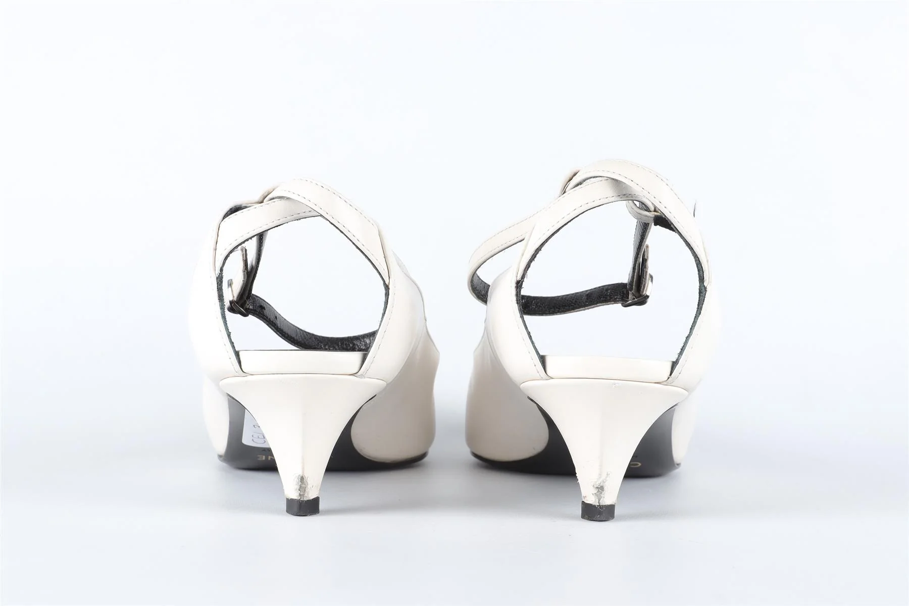 CELINE WHITE LEATHER PUMPS EU 38 UK 5 US 8 - Image 5