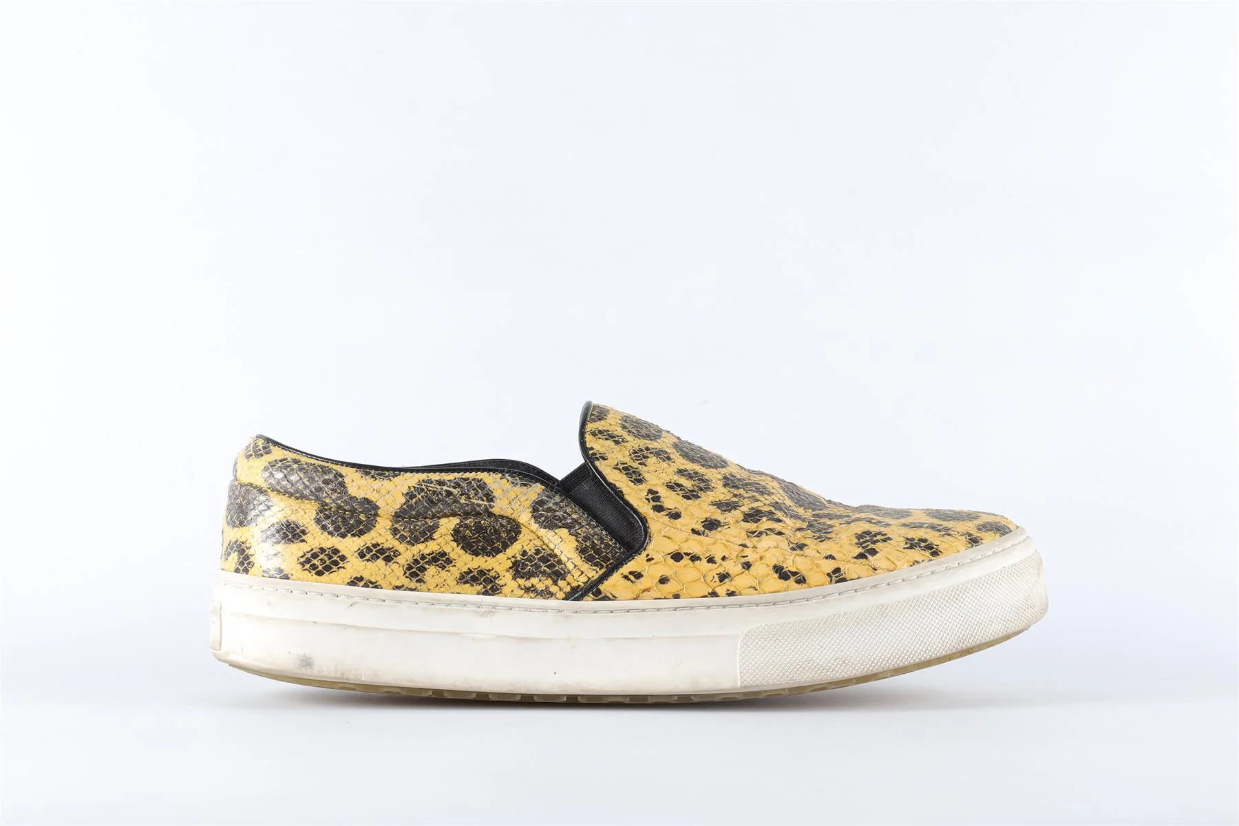 CELINE YELLOW LEATHER SLIP ON SNEAKERS EU 40 UK 7 US 10 - Image 2