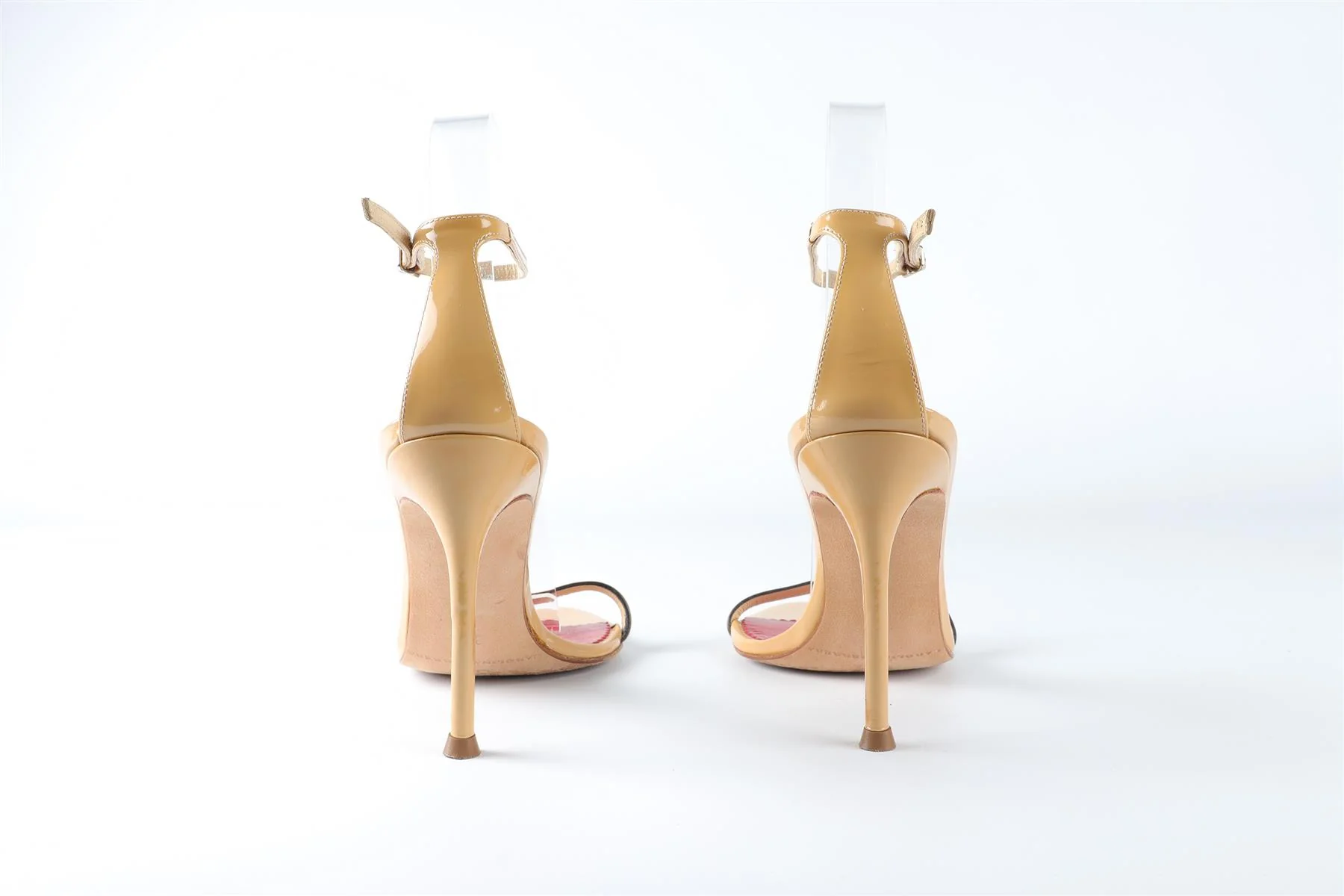 CH CAROLINA HERERA NUDE PANTENT LEATHER SANDALS EU 36 UK 3 US 6 - Image 5