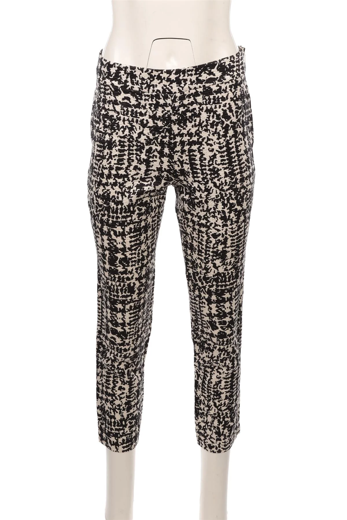 CH CAROLINA HERRARA BLACK COTTON STRAIGHT LEG PANTS FR 36 UK 8 - Image 2