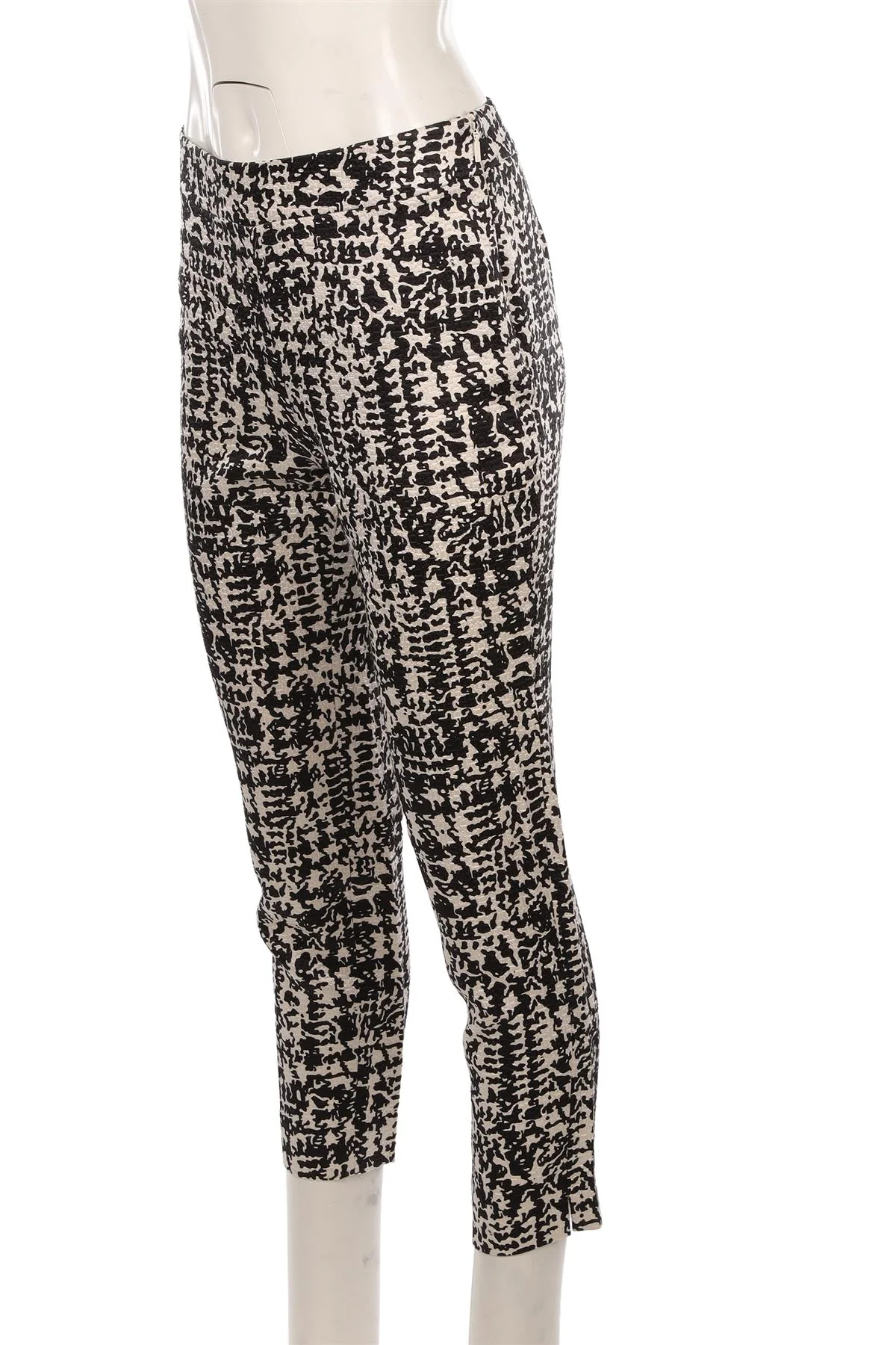 CH CAROLINA HERRARA BLACK COTTON STRAIGHT LEG PANTS FR 36 UK 8 - Image 3