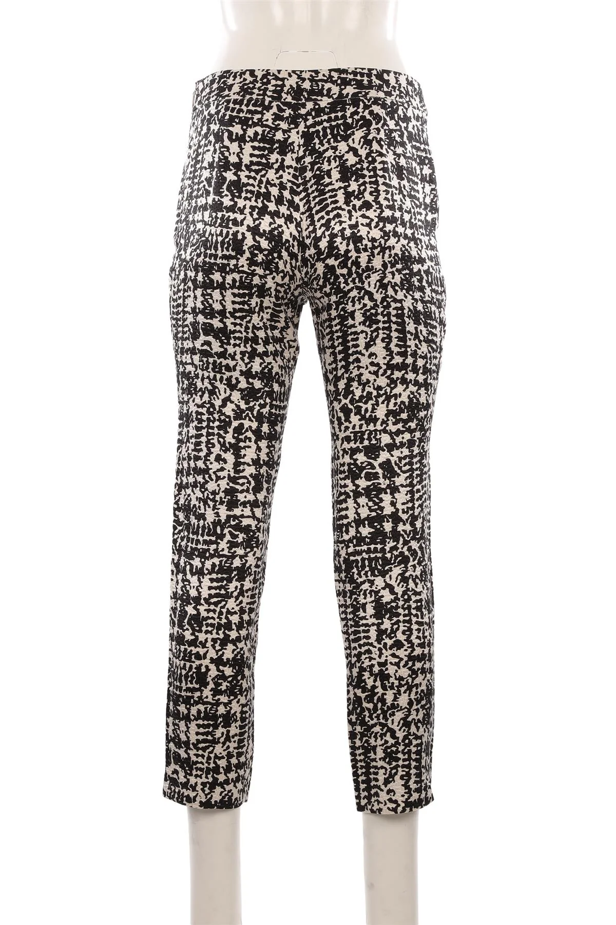 CH CAROLINA HERRARA BLACK COTTON STRAIGHT LEG PANTS FR 36 UK 8 - Image 4