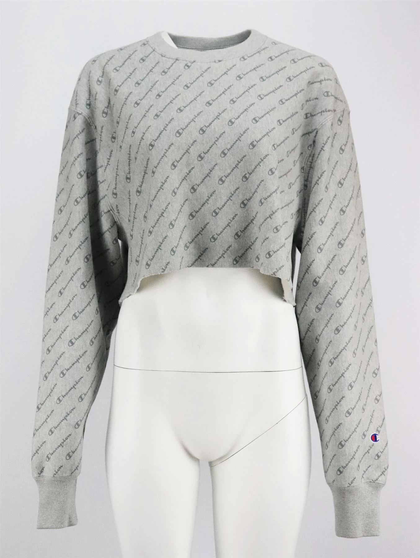CHAMPION CROPPED PRINTED COTTON JERSEY SWEATSHIRT MEDIUM - Image 2