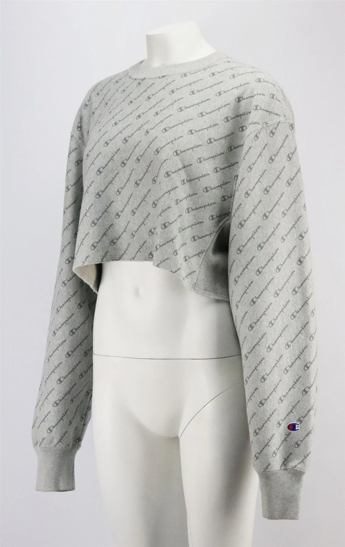 CHAMPION CROPPED PRINTED COTTON JERSEY SWEATSHIRT MEDIUM - Image 3