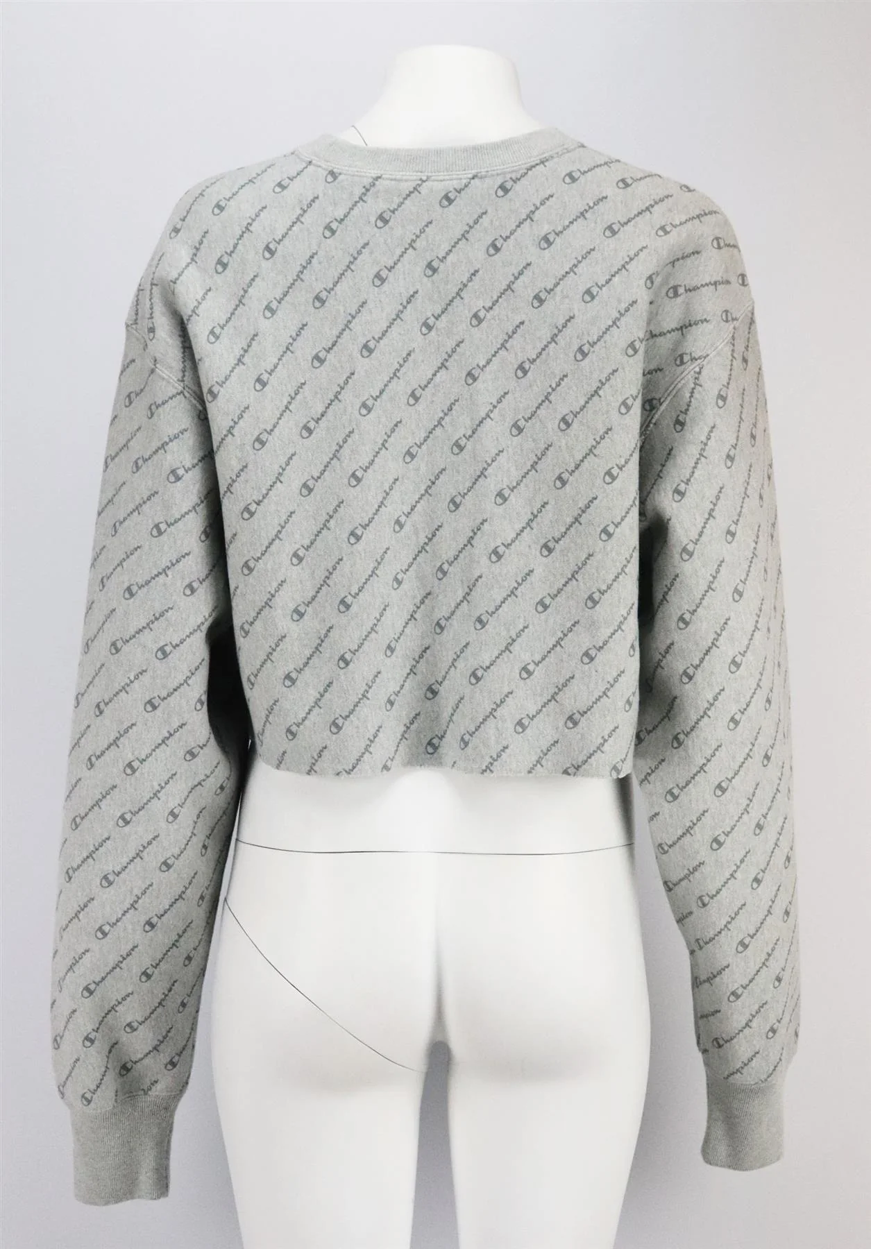 CHAMPION CROPPED PRINTED COTTON JERSEY SWEATSHIRT MEDIUM - Image 4