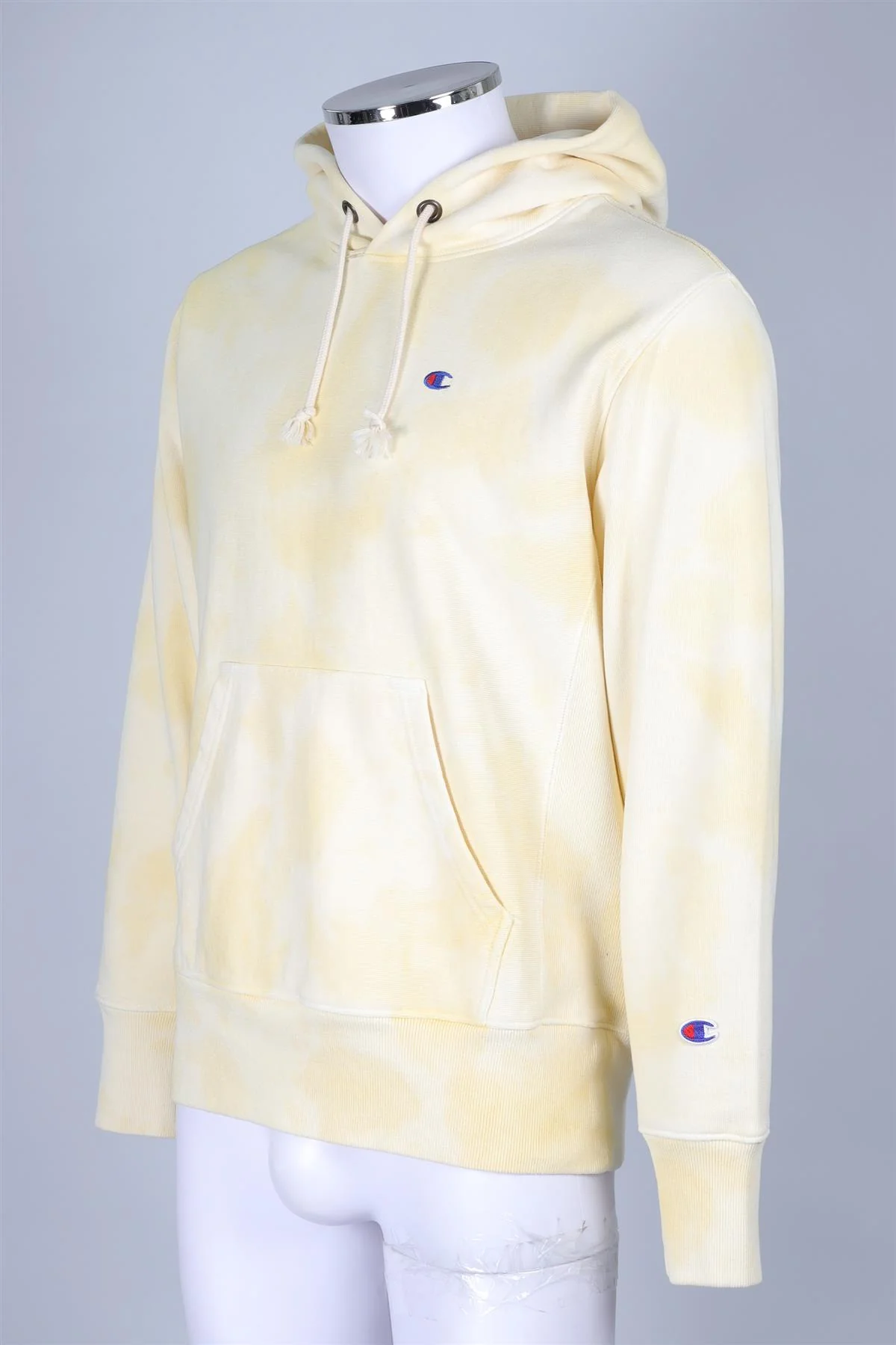 CHAMPION YELLOW COTTON MENS HOODIE MEDIUM - Image 3