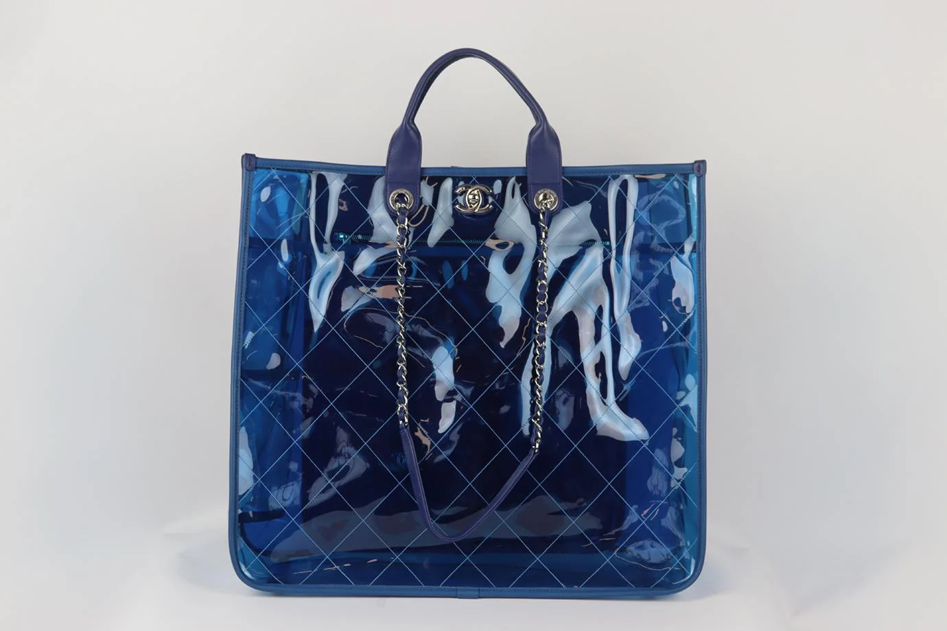 CHANEL 2018 COCO SPLASH QUILTED PERSPEX AND LEATHER TOTE BAG - Image 2
