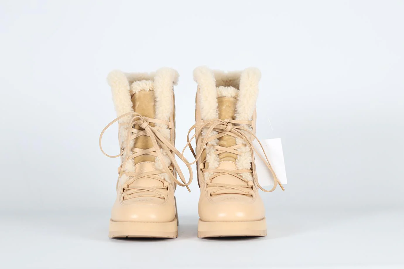 CHANEL 2021 SHEARLING, VELVET AND LEATHER BOOTS EU 38.5 US 5.5 US 8.5 - Image 3