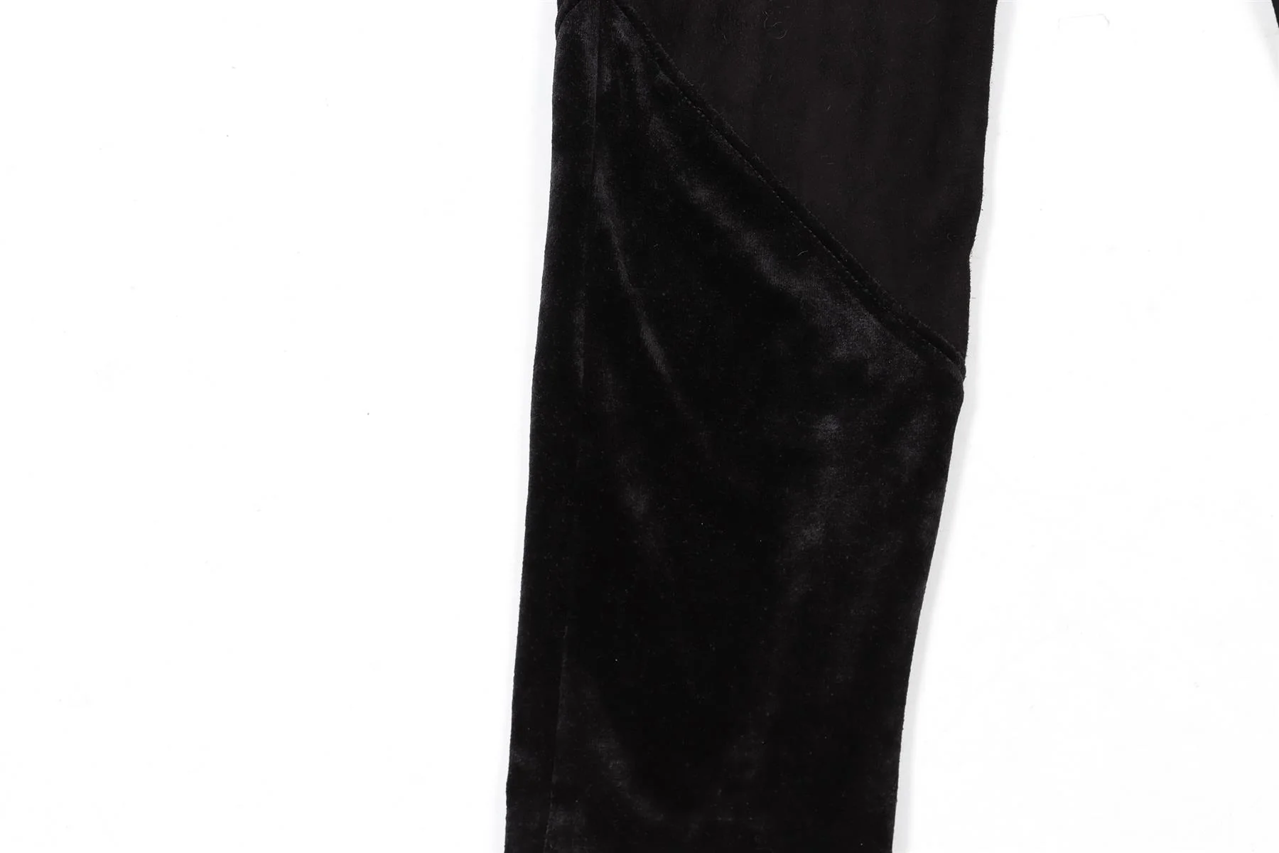 CHANEL 2022 SUEDE AND VELVET SKINNY PANTS IT 38 UK 6 - Image 4