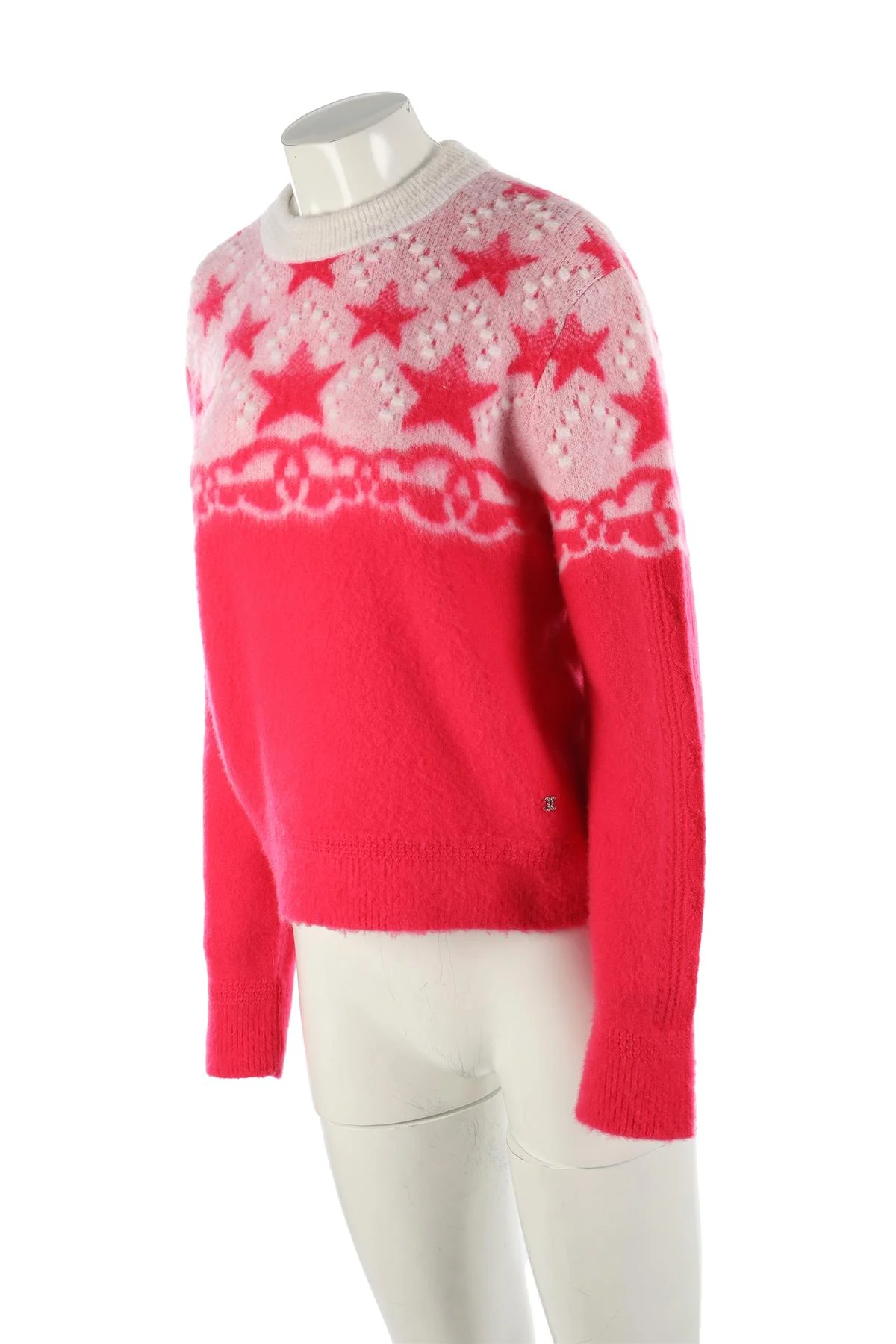 CHANEL 2023 PINK CASHMERE JUMPER FR 44 UK 16 - Image 3