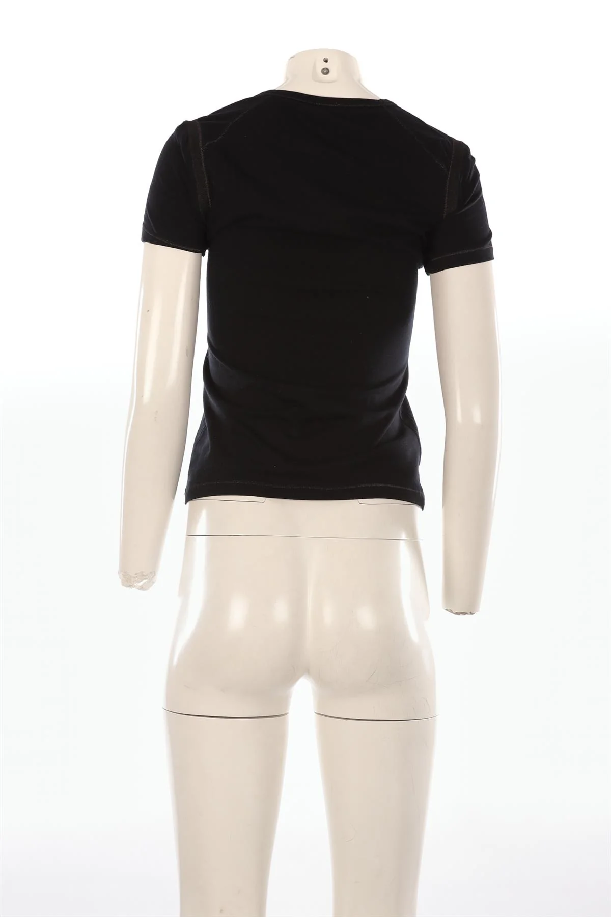 CHANEL BLACK 2007 COTTON T-SHIRT FR 40 UK 12 - Image 4